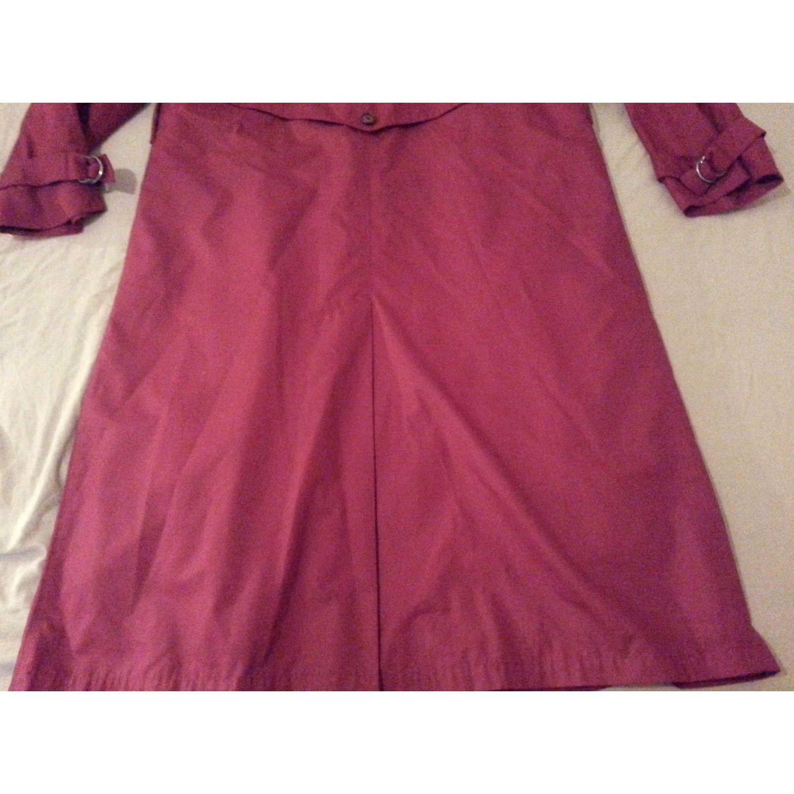 London Fog Womens London Fog Trench Coat Jacket Petite Red Size XL / US 12-14 / IT 48-50 - 4 Thumbnail