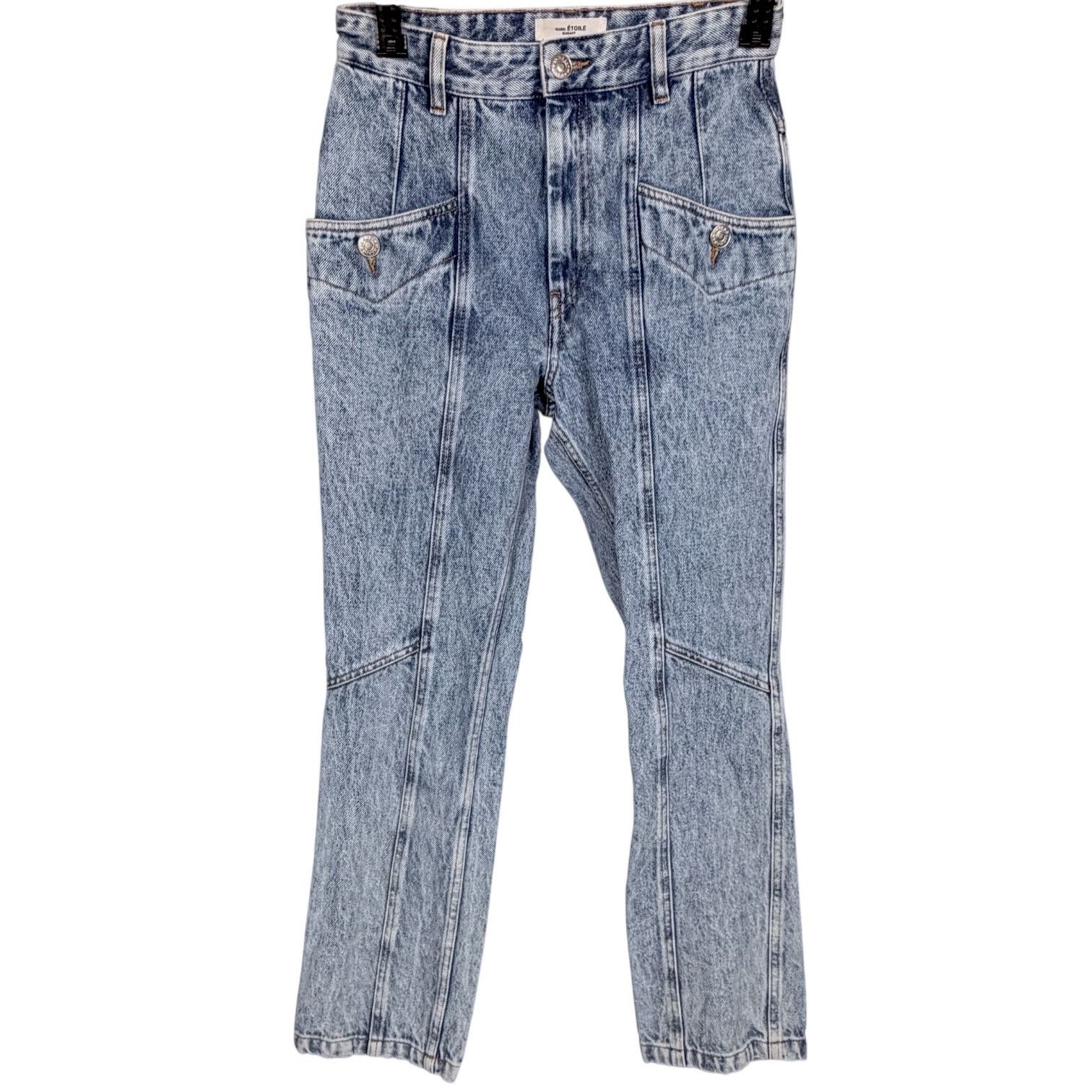 Isabel Marant Etoile Isabel Marant Etoile Straight Leg High Rise Jeans Light 34 Size 26" / US 2 / IT 38 - 10 Thumbnail