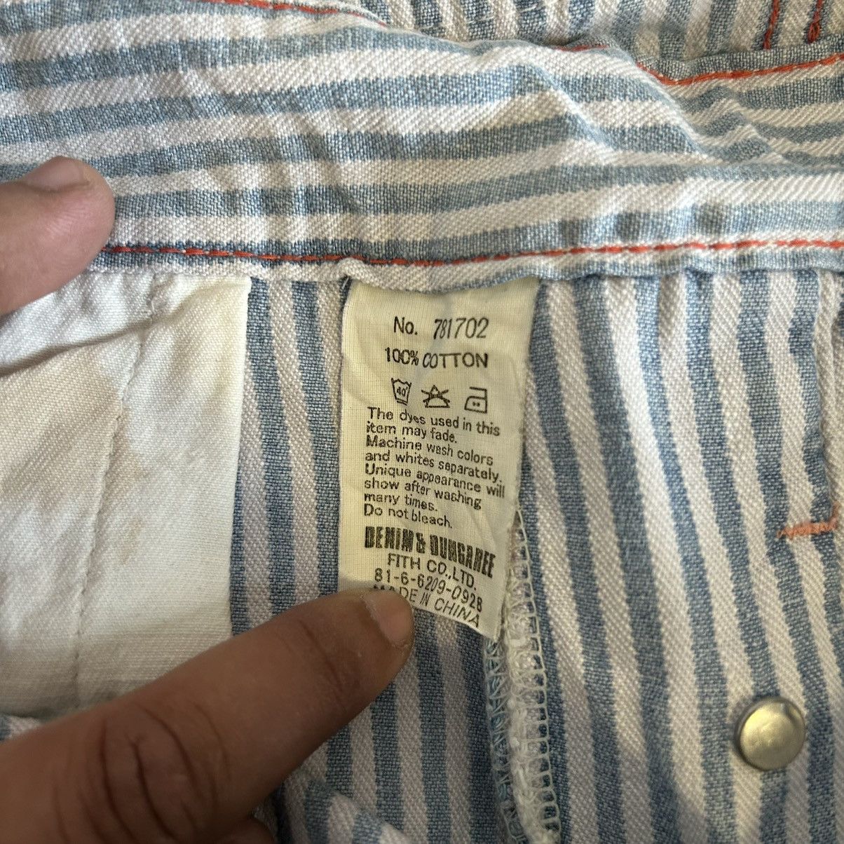 Vintage Vintage Denim & Dungaree Biker Stripe Overall Size US 36 / EU 52 - 19 Thumbnail