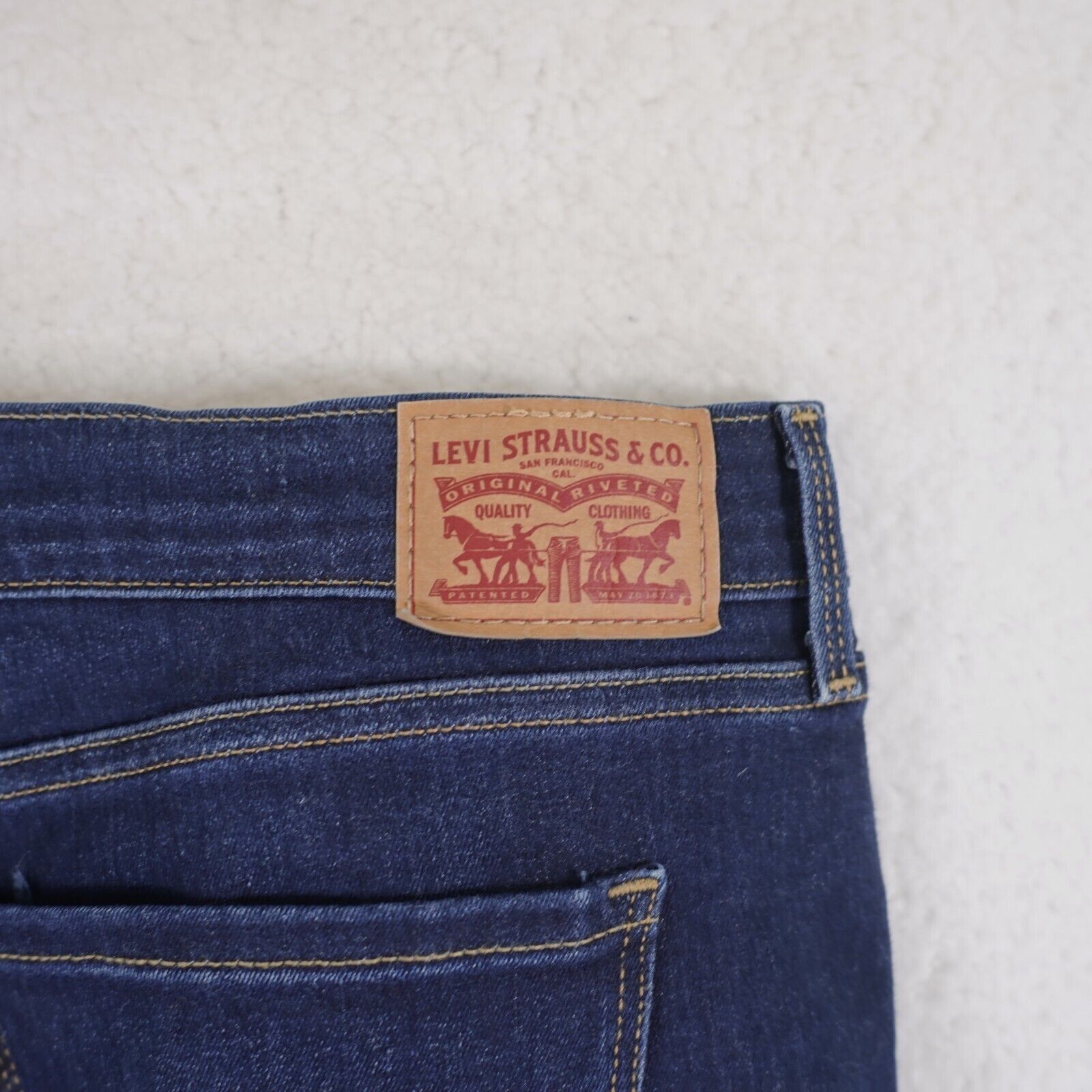 Levi's Levi's 505 Straight Dark Stone Wash Blue Denim Jeans High Ri Size 36" / US 14 / IT 50 - 5 Thumbnail