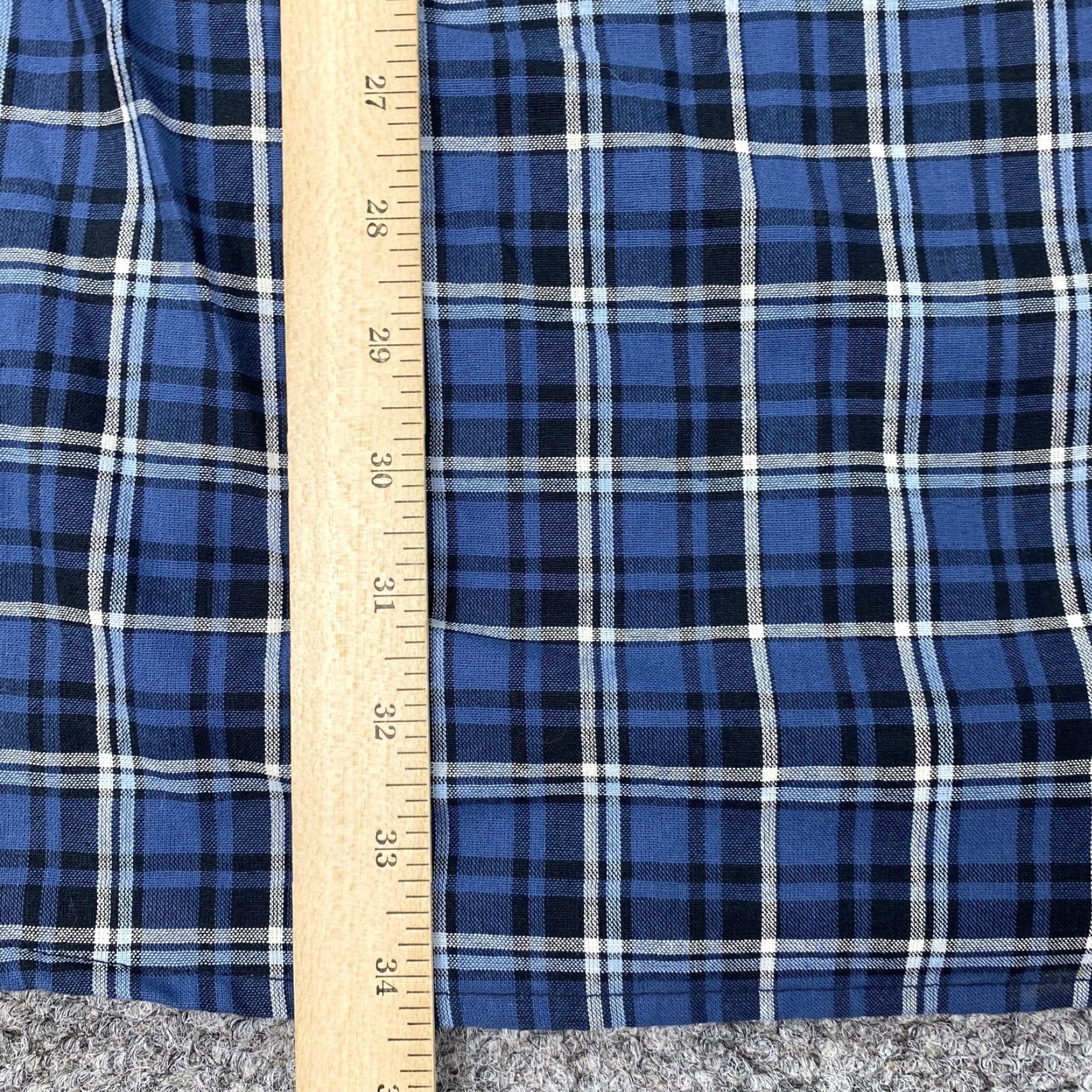 Wrangler Wrangler Shirt Mens 2XL Tall Blue Plaid Button Down Long Sleeve Rugged Wear Size US XXL / EU 58 / 5 - 6 Thumbnail