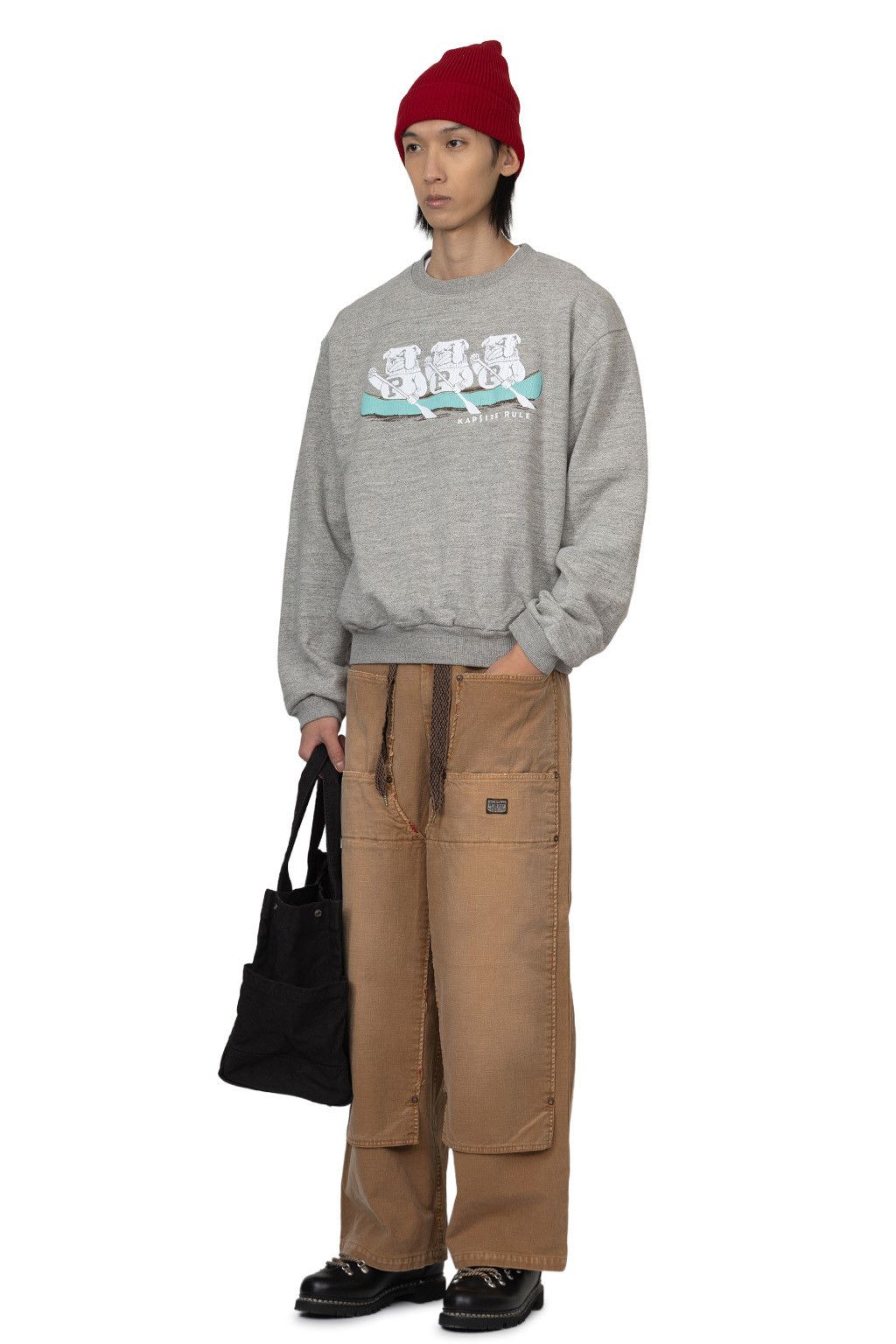 Kapital Kapital Canvas W Knee easy baggy Pants HOBO damaged new L Size US 32 / EU 48 - 2 Thumbnail