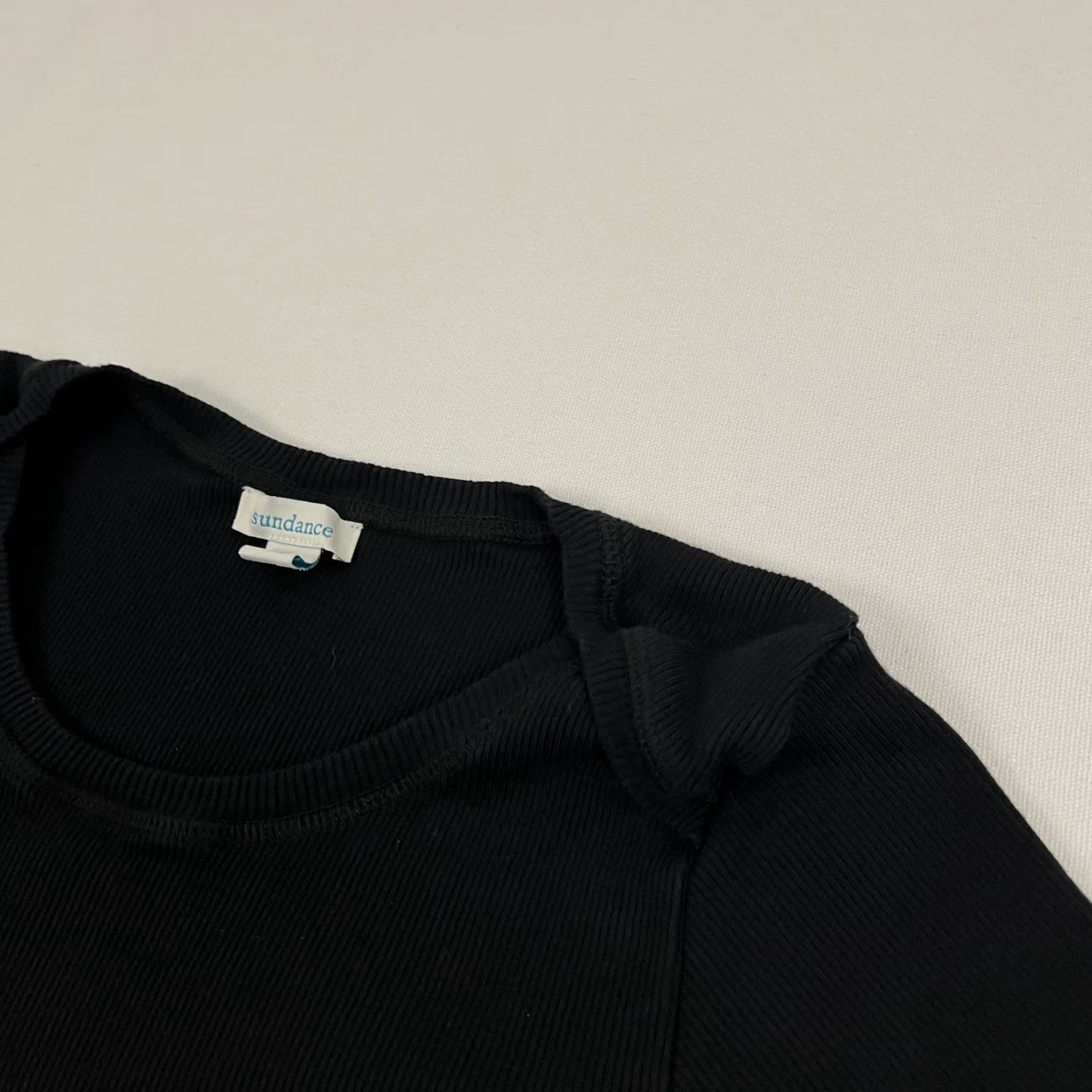 Vintage Sundance Shirt Womens Large Black Thermal Waffle Knit 1/2 Sleeve Layering Blouse Size L / US 10 / IT 46 - 7 Thumbnail