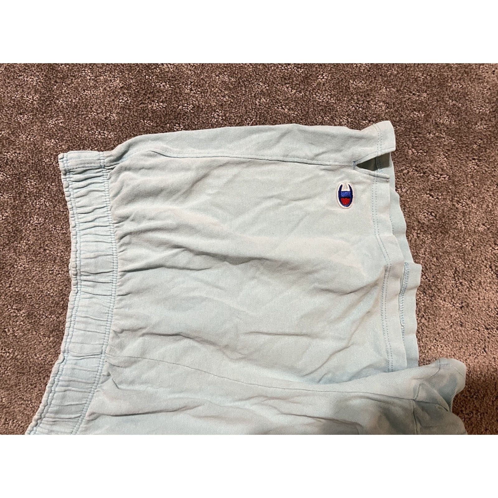 Champion Champion Shorts Women Large Blue Spearmint Logo Athletic Activewear Size 36" / US 14 / IT 50 - 2 Thumbnail