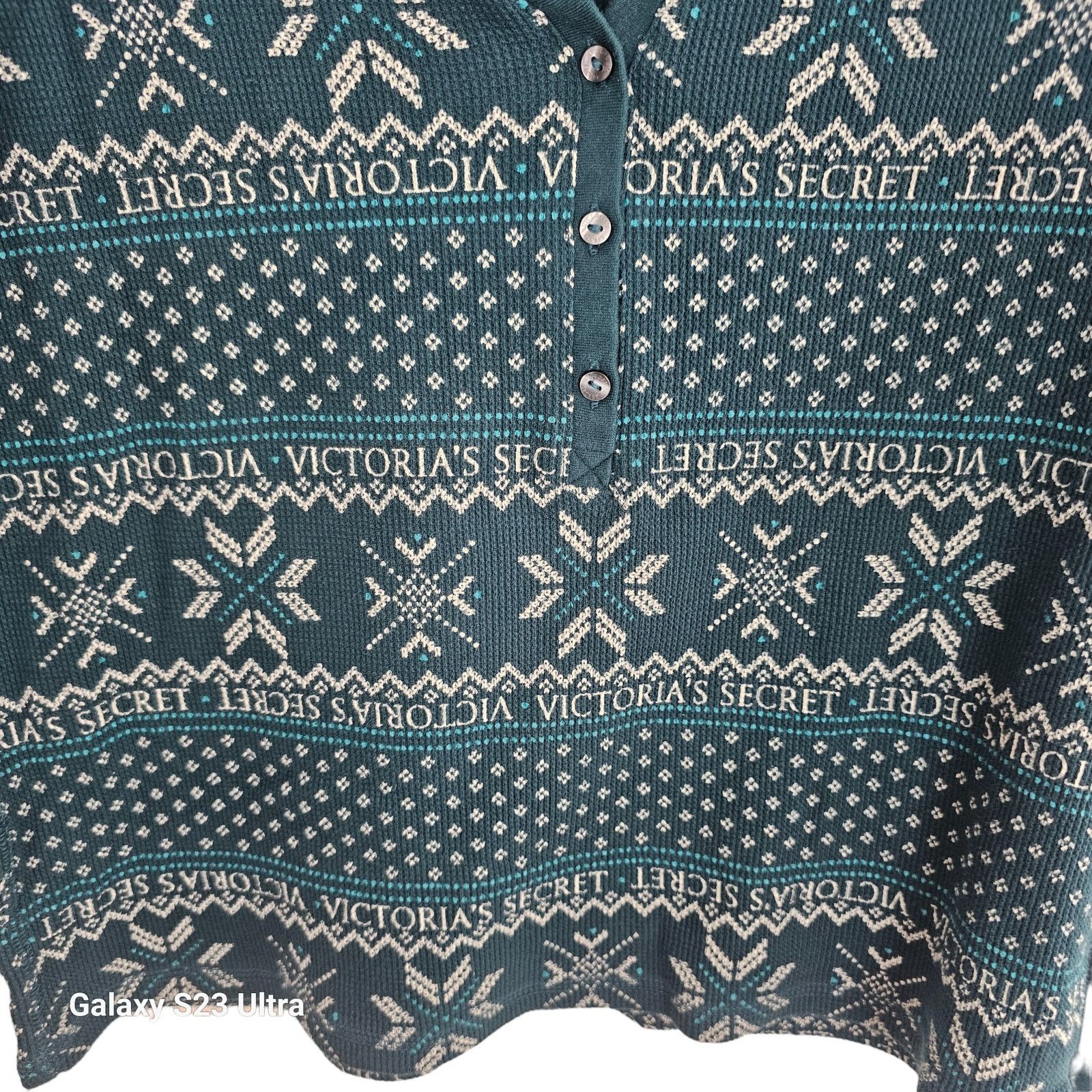Victoria's Secret Victorias Secret Womens Nordic Fair Isle 2Pc Pajama Set Size 30" / US 8 / IT 44 - 4 Thumbnail