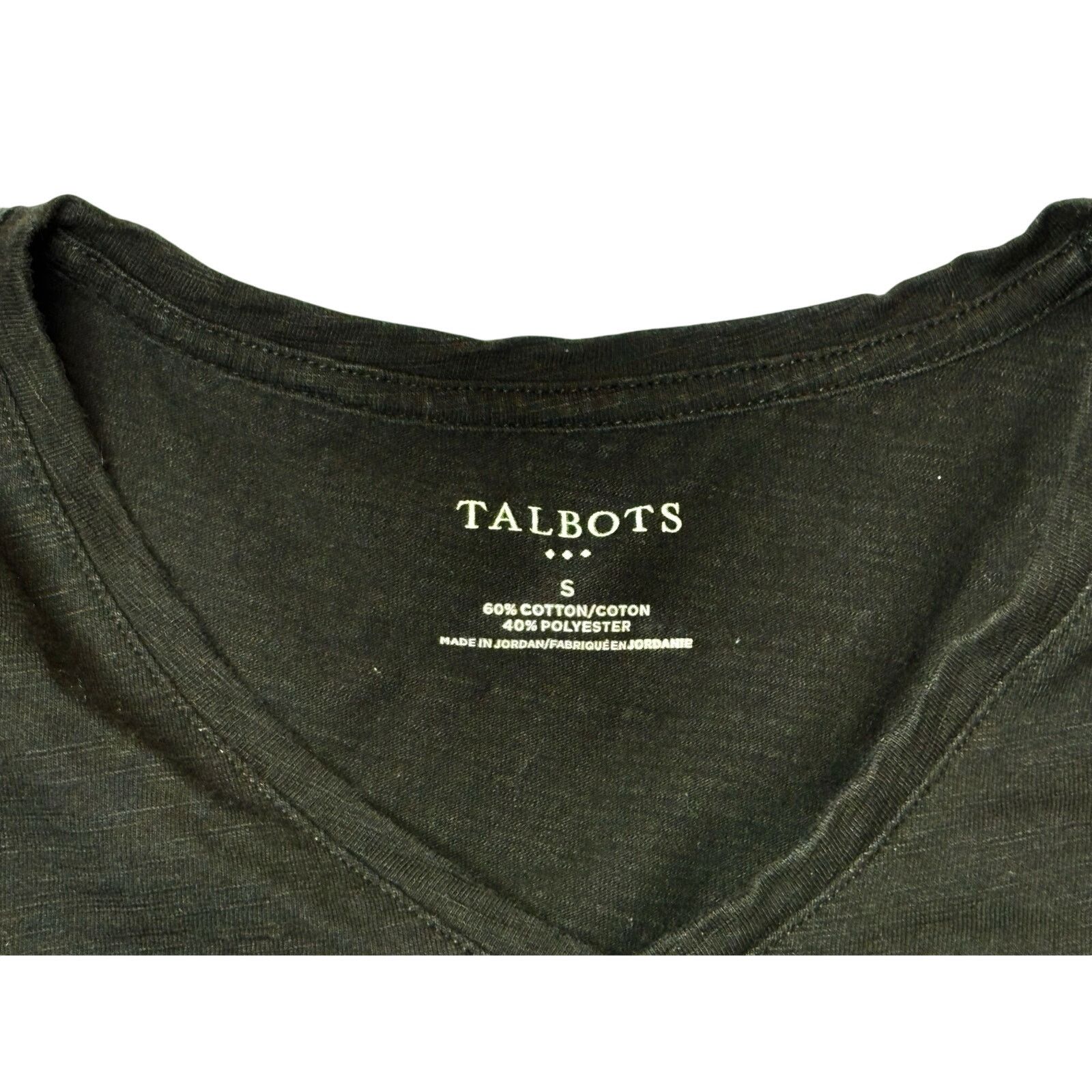 Other Talbots Basic Tee Black V-neck Top T-shirt SMALL Normcore Size S / US 4 / IT 40 - 2 Thumbnail
