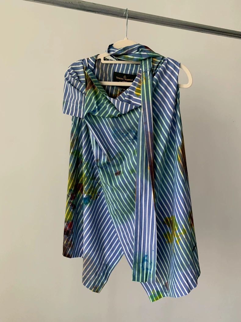Vivienne Westwood Vivienne Westwood Striped tie-dye dress shirt Size XS / US 0-2 / IT 36-38 - 1 Thumbnail