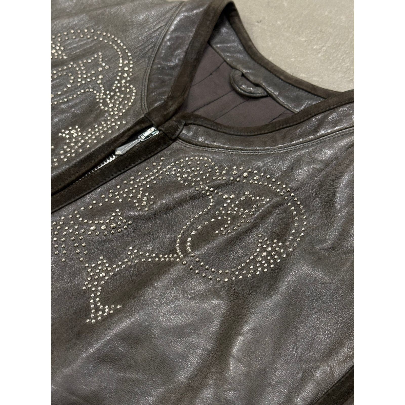 Versace 1980s Gianni Versace studded leather vest Size 44R - 4 Thumbnail