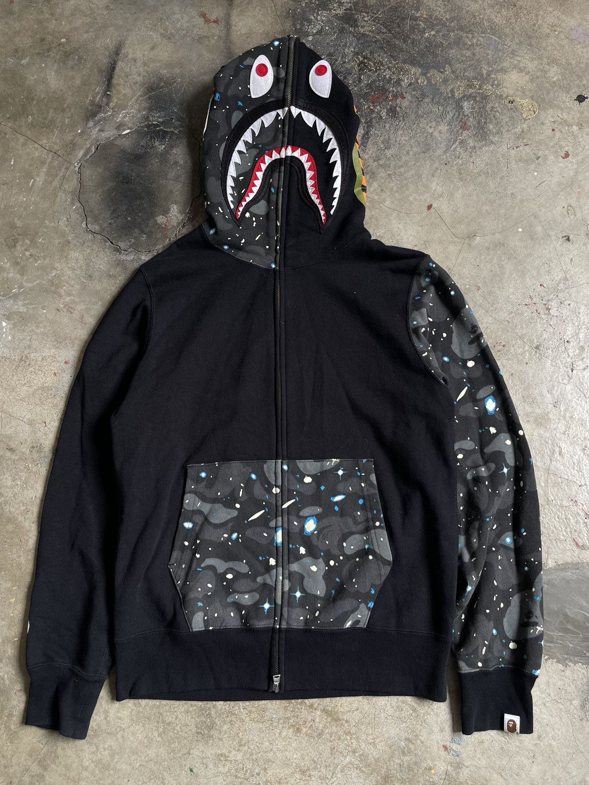 Bape Hoodie Half Camo Half Black White Bape Shark Bape Hoodie Half
