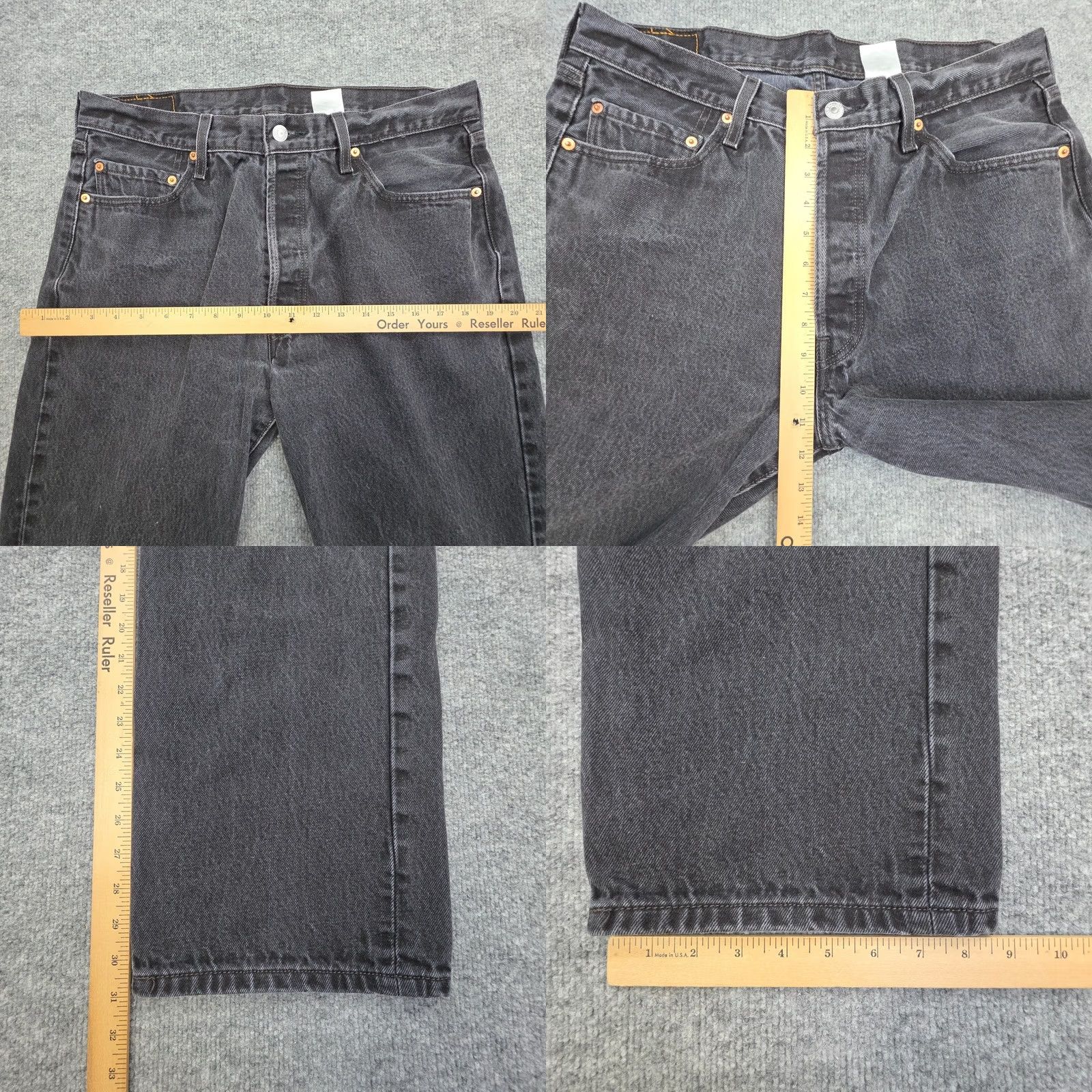 Levi's VINTAGE Levi’s 501 Jeans Mens 33X31 Black Faded Y2K Regular Jeans Mens 33 in. 5-Pocket Denim Cotton Black Levi’s 501 Series Boy? Size US 33 - 9 Thumbnail