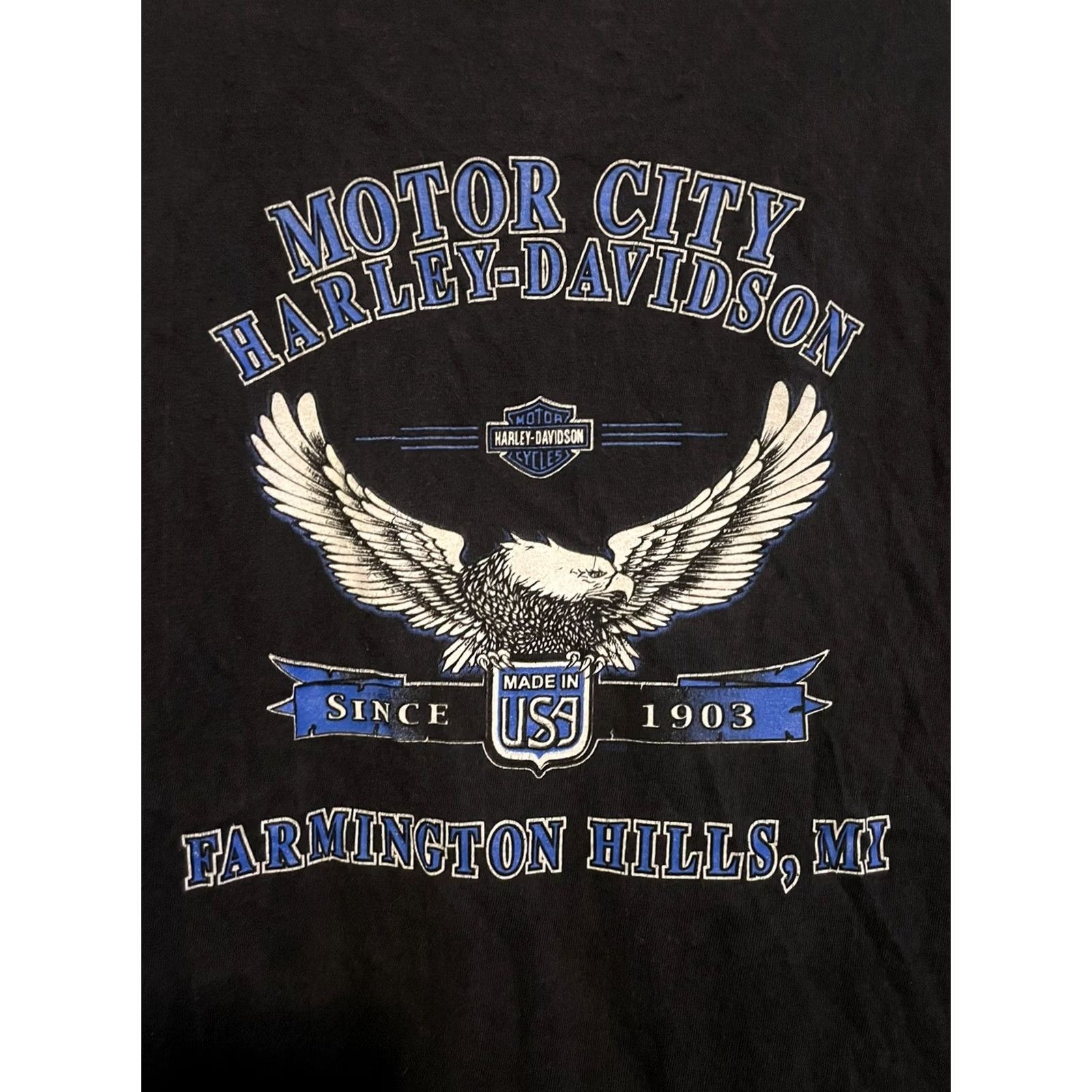 Harley Davidson VINTAGE Harley-Davidson Shirt 3XL Black Blue Thunder Lightening Tank Top Unisex 1990s Grunge Shirt Mens Womens Size US XXL / EU 58 / 5 - 6 Thumbnail