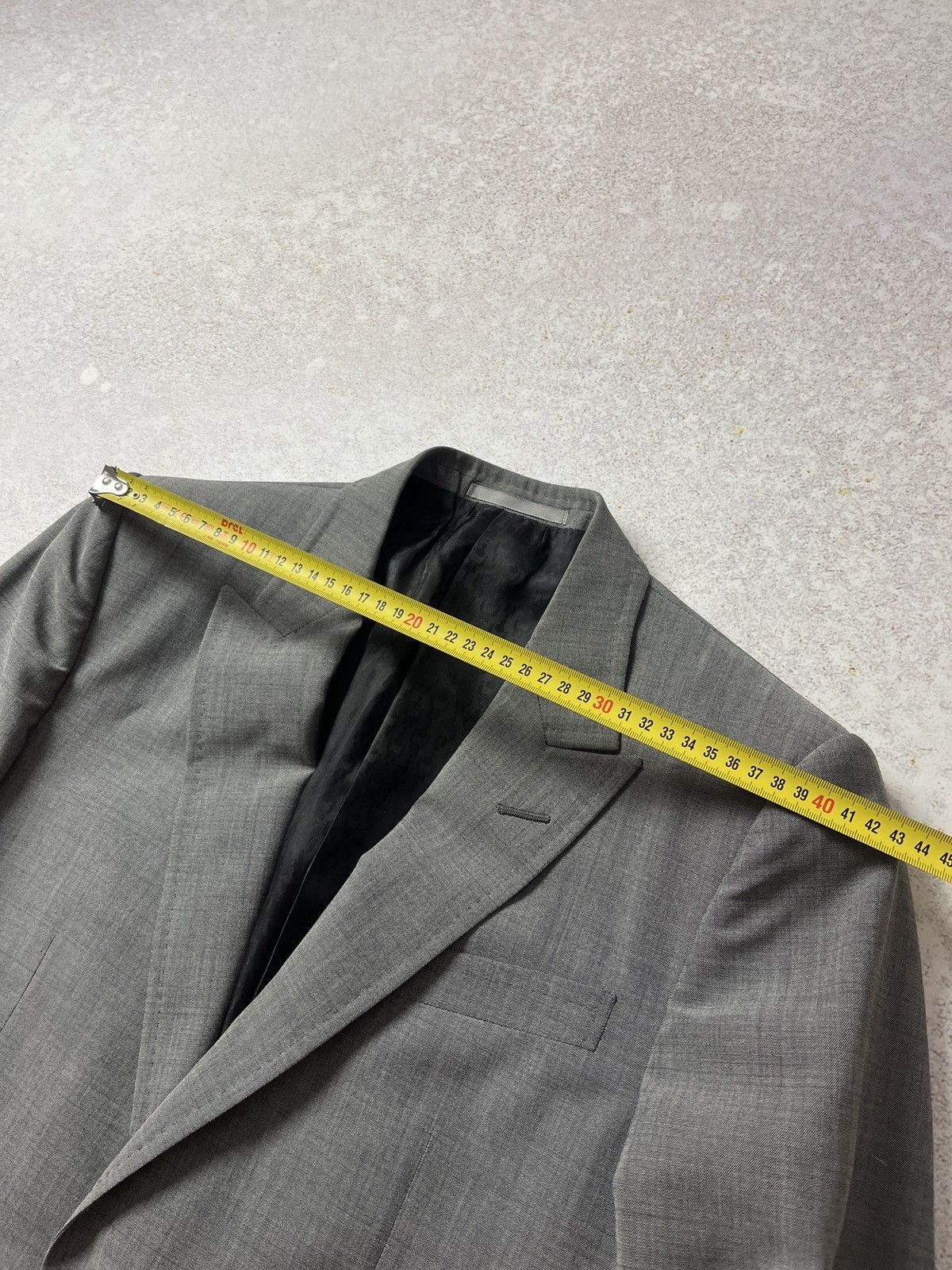 Gucci GUCCI Peak Lapel Grey 2 Btn Wool Mohair Blazer Size 36R - 16 Thumbnail