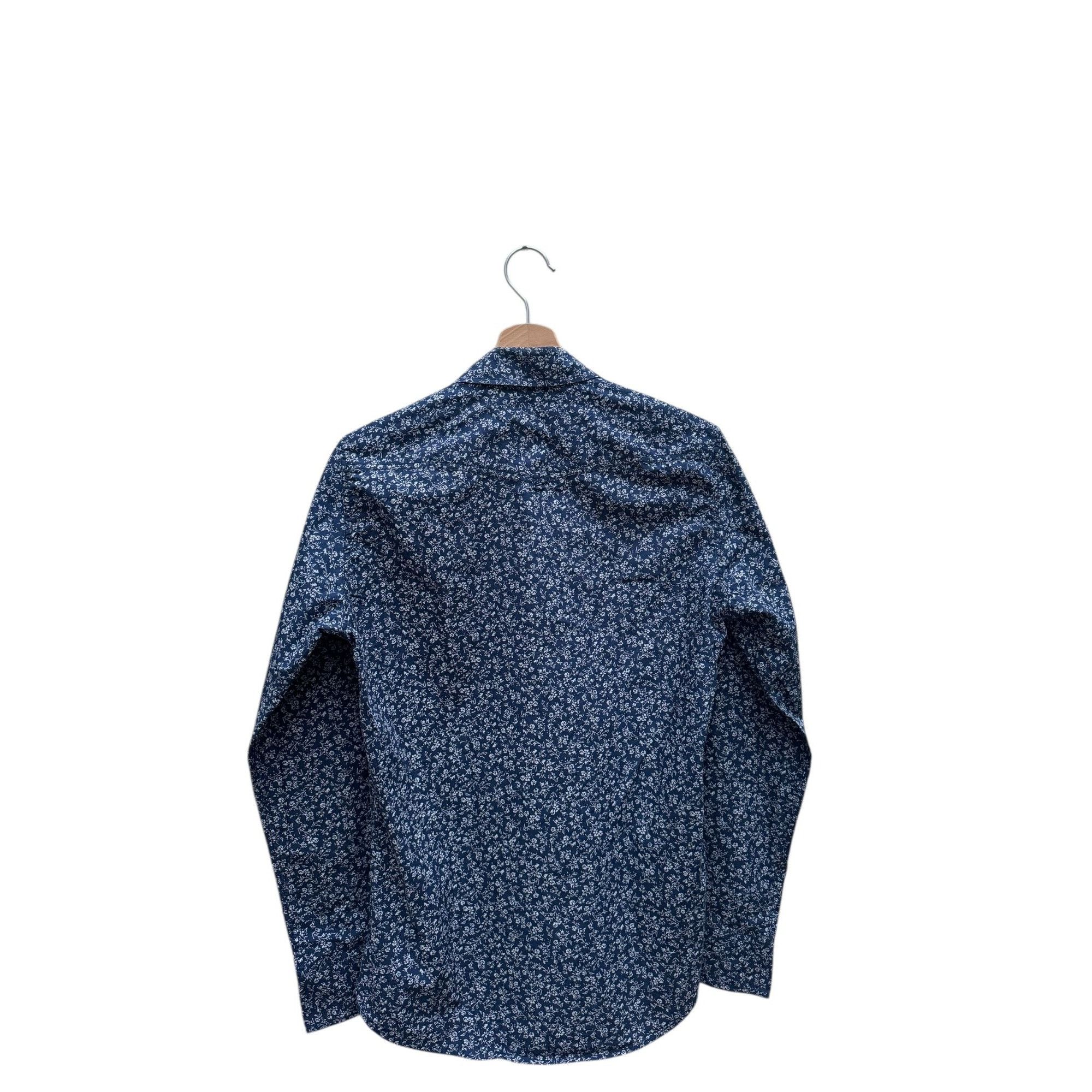 Sandro Blue Micro-Paisley Button-Up Shirt Size US XS / EU 42 / 0 - 3 Thumbnail
