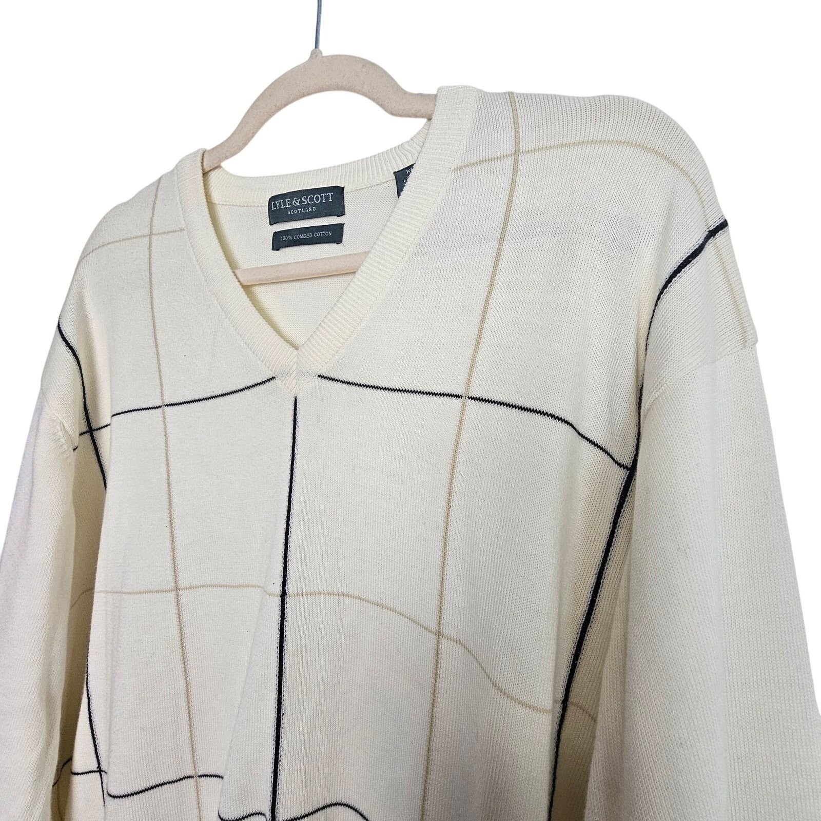 Lyle & Scott Lyle & Scott Scotland Sweater Pullover Sweater Ivory Men XL Size US XL / EU 56 / 4 - 4 Thumbnail