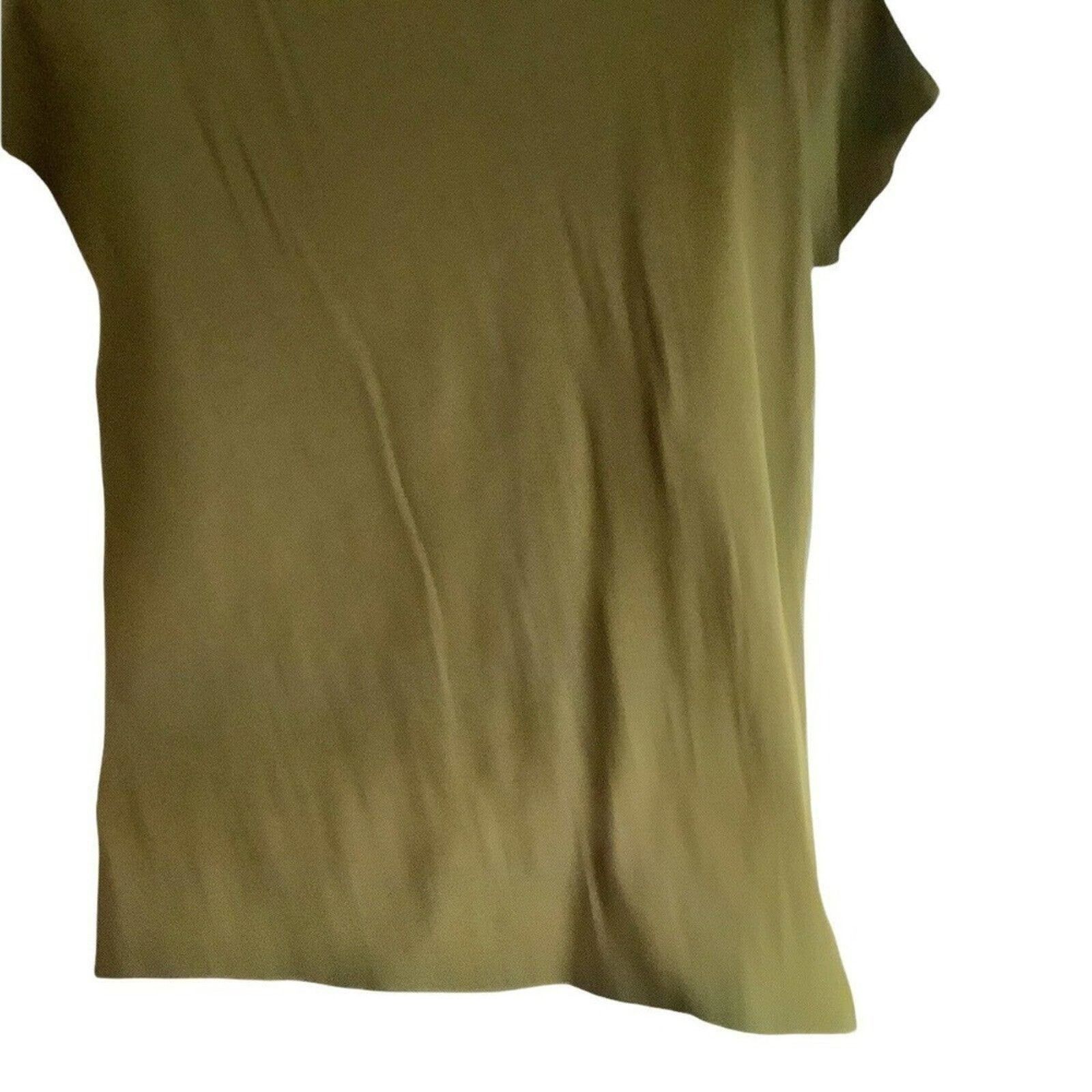 Madewell Madewell Olive Green Linen V-Neck Pocket Tee Women’s Small Size S / US 4 / IT 40 - 6 Thumbnail