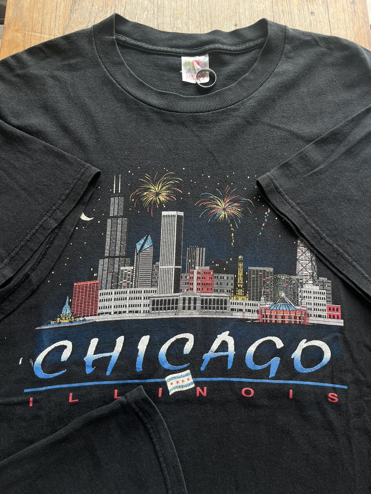 Vintage Vintage Chicago Illinois City Art T-shirt Size US XL / EU 56 / 4 - 6 Thumbnail