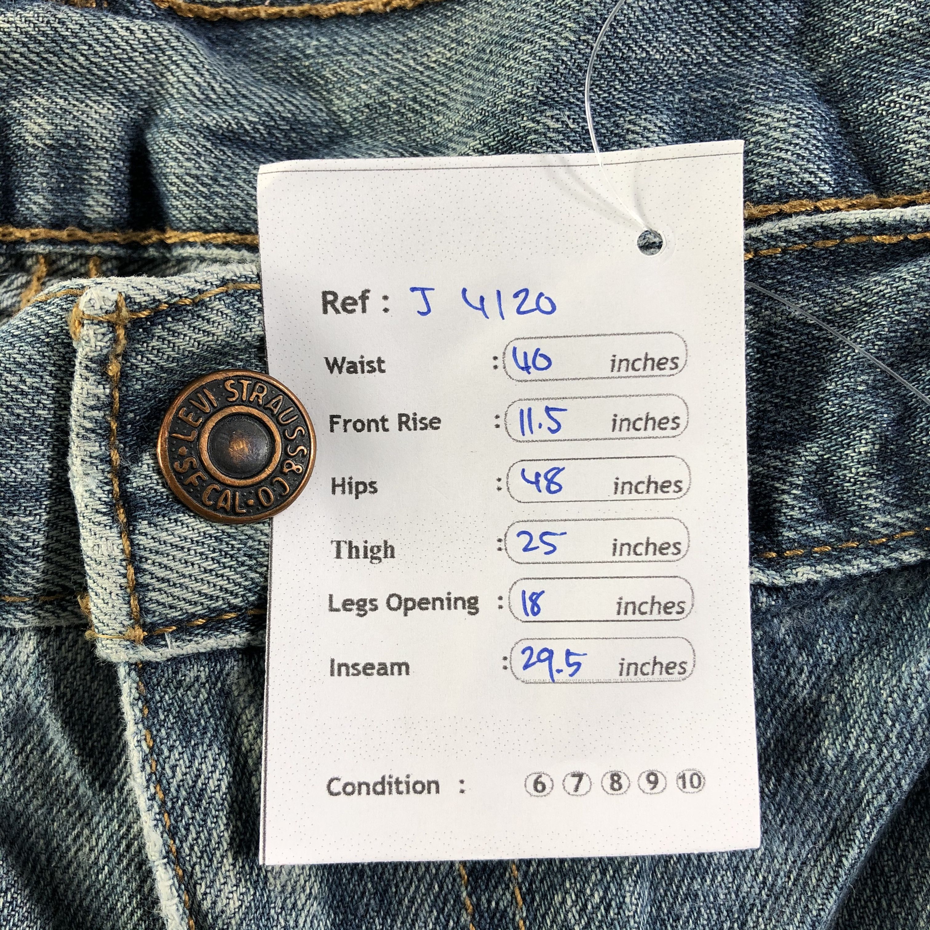 Levi's Vintage Levis 559 Jeans-J4120 Size US 40 / EU 56 - 11 Thumbnail