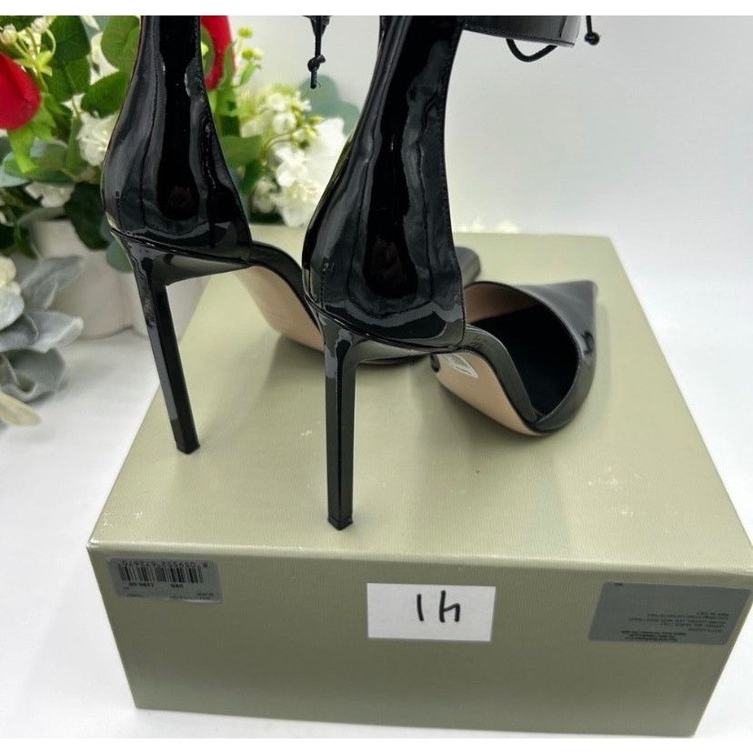 Tom Ford Tom Ford Black Patent Leather ankle tie 105mm pumps size 41 Size US 11 / IT 41 - 7 Thumbnail