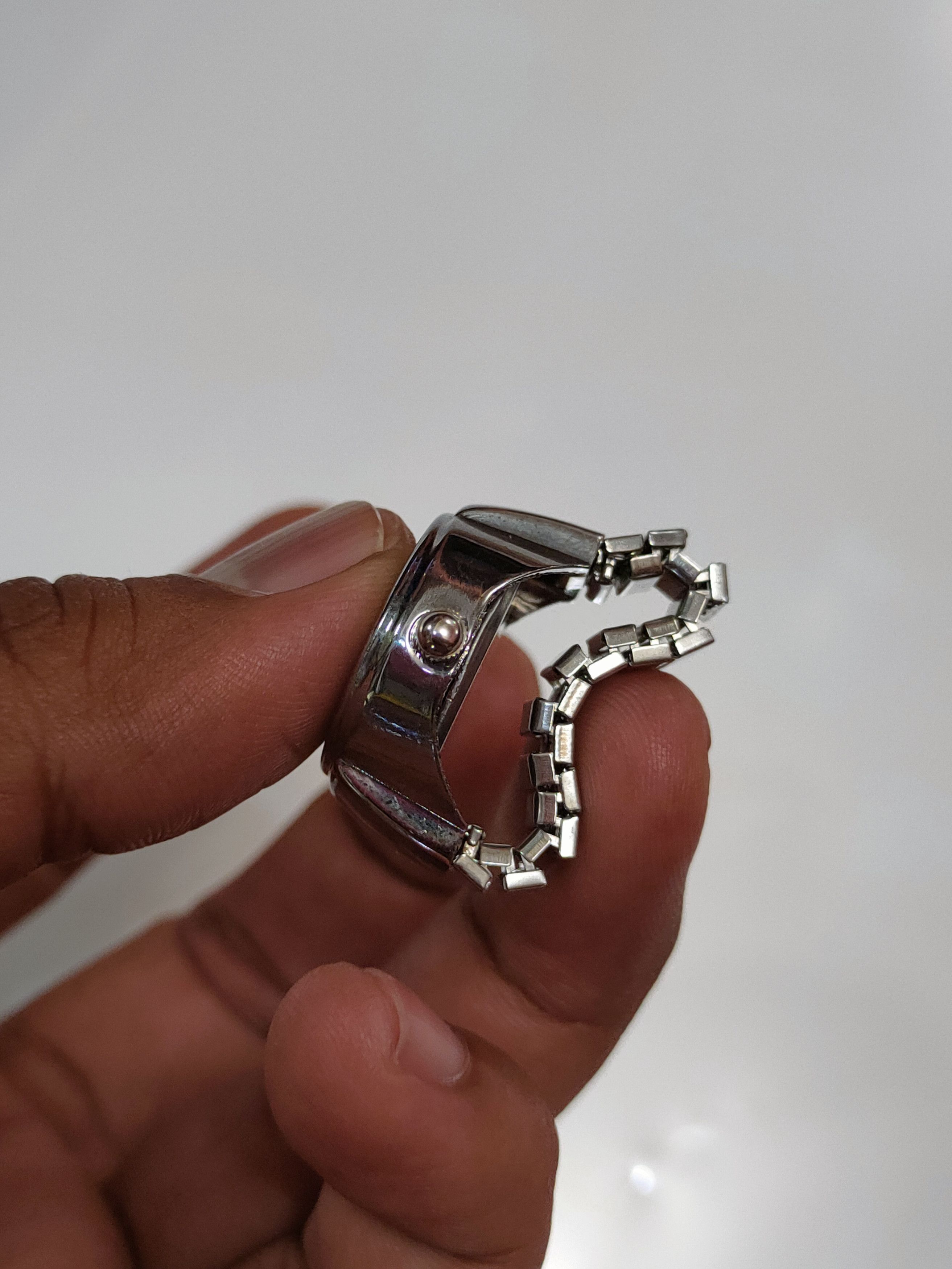 Japanese Brand Japan Ring watch adjustable strap silver color Size ONE SIZE - 3 Thumbnail