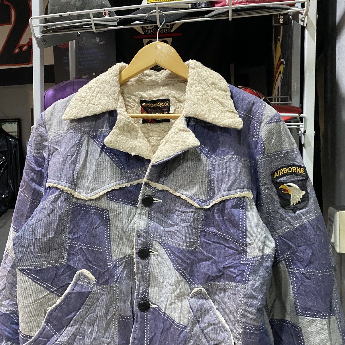 Vintage AS-IS RETRO 1970S PATCHWORK DENIM BUTTON UP JACKET SHERPA Size US S / EU 44-46 / 1 - 4 Thumbnail
