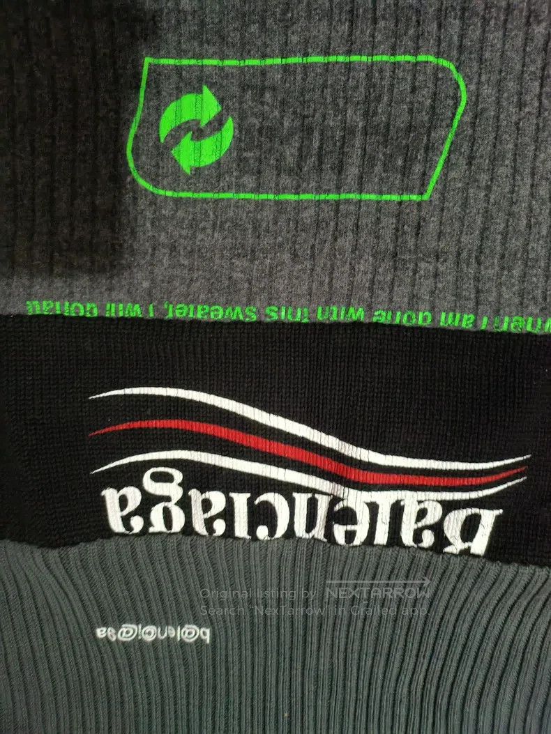 Balenciaga Balenciaga Patchwork Knit Top Size US XS / EU 42 / 0 - 2 Thumbnail