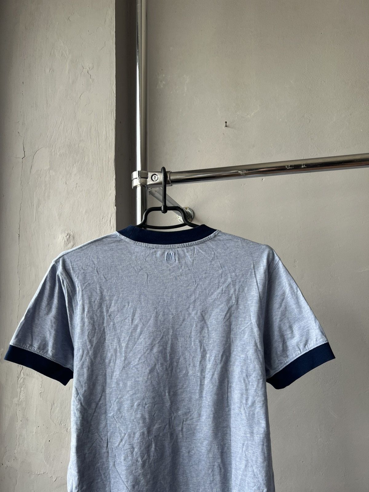 AMI AMI PARIS BY ALEXANDRE MATTIUSSI MENS SOLID BLUE T SHIRT Size US S / EU 44-46 / 1 - 11 Thumbnail