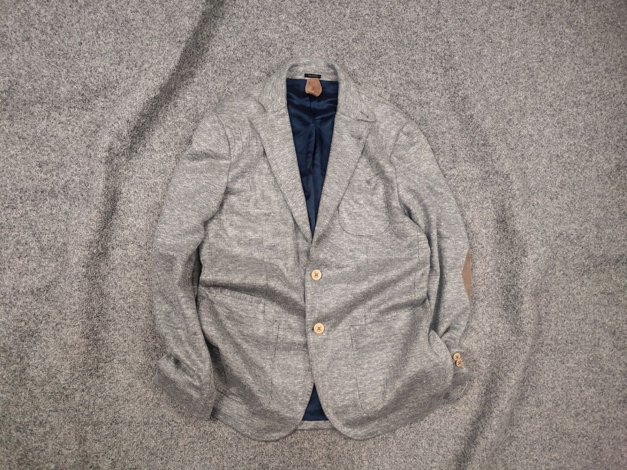 Massimo Dutti Massimo Dutti Design Grey Linen Blend Blazer Sports Jacket Size US M / EU 48-50 / 2 - 1 Thumbnail