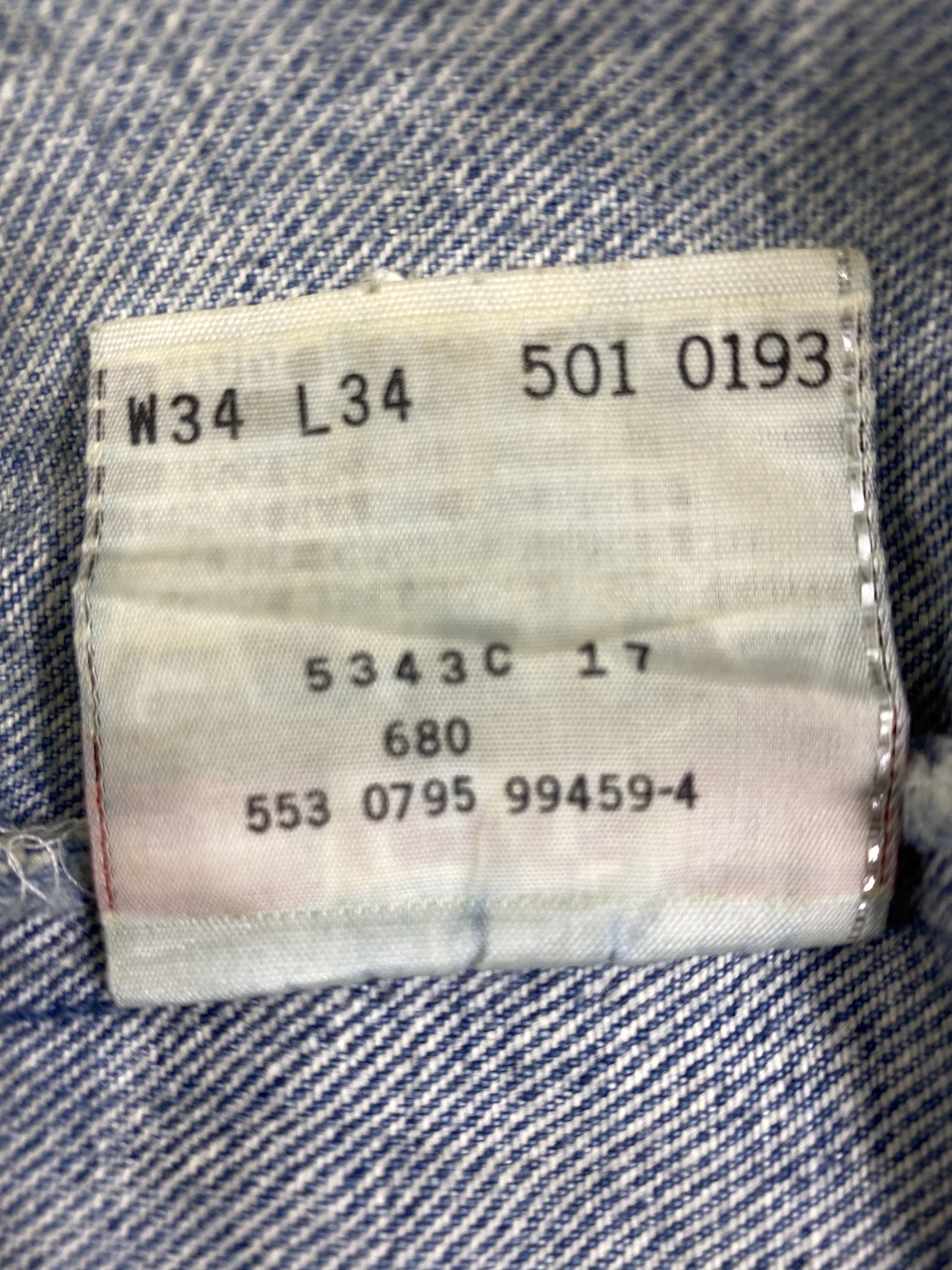 Japanese Brand Ripped Light Blue Vintage Levis 501 Jeans 34x30.5 - JN3090 Size US 34 / EU 50 - 10 Thumbnail