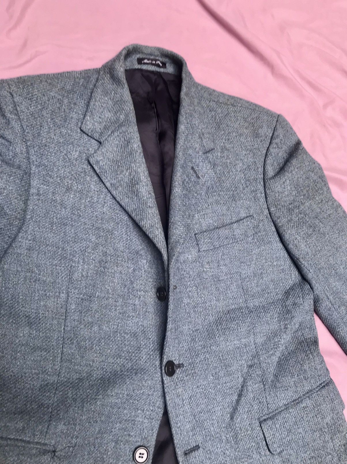 Boggi BOGGI MILANO PURE WOOL MOON WOVEN IN ENGLAND TWEED WHIPCORD Size 46R - 6 Thumbnail