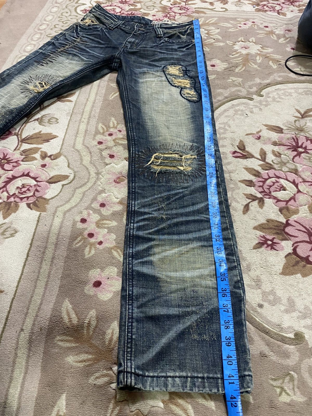 Japanese Brand These jeans feature a distressed and punk-inspired design, Size US 30 / EU 46 - 15 Thumbnail