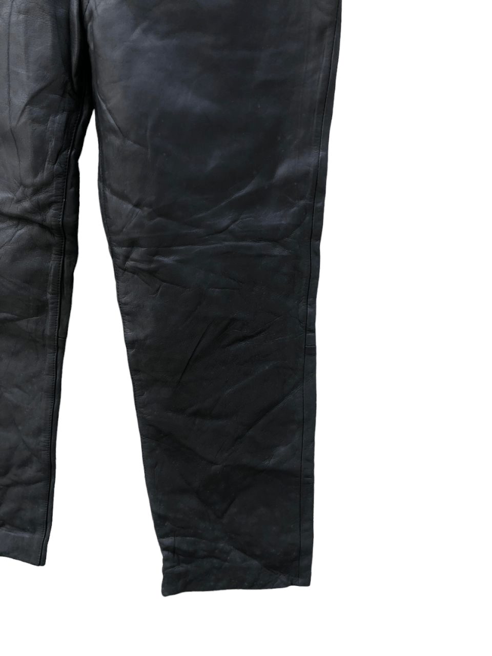 Beams Plus Rare💥Beams black Cowhide Leather Pants Size US 29 - 7 Thumbnail