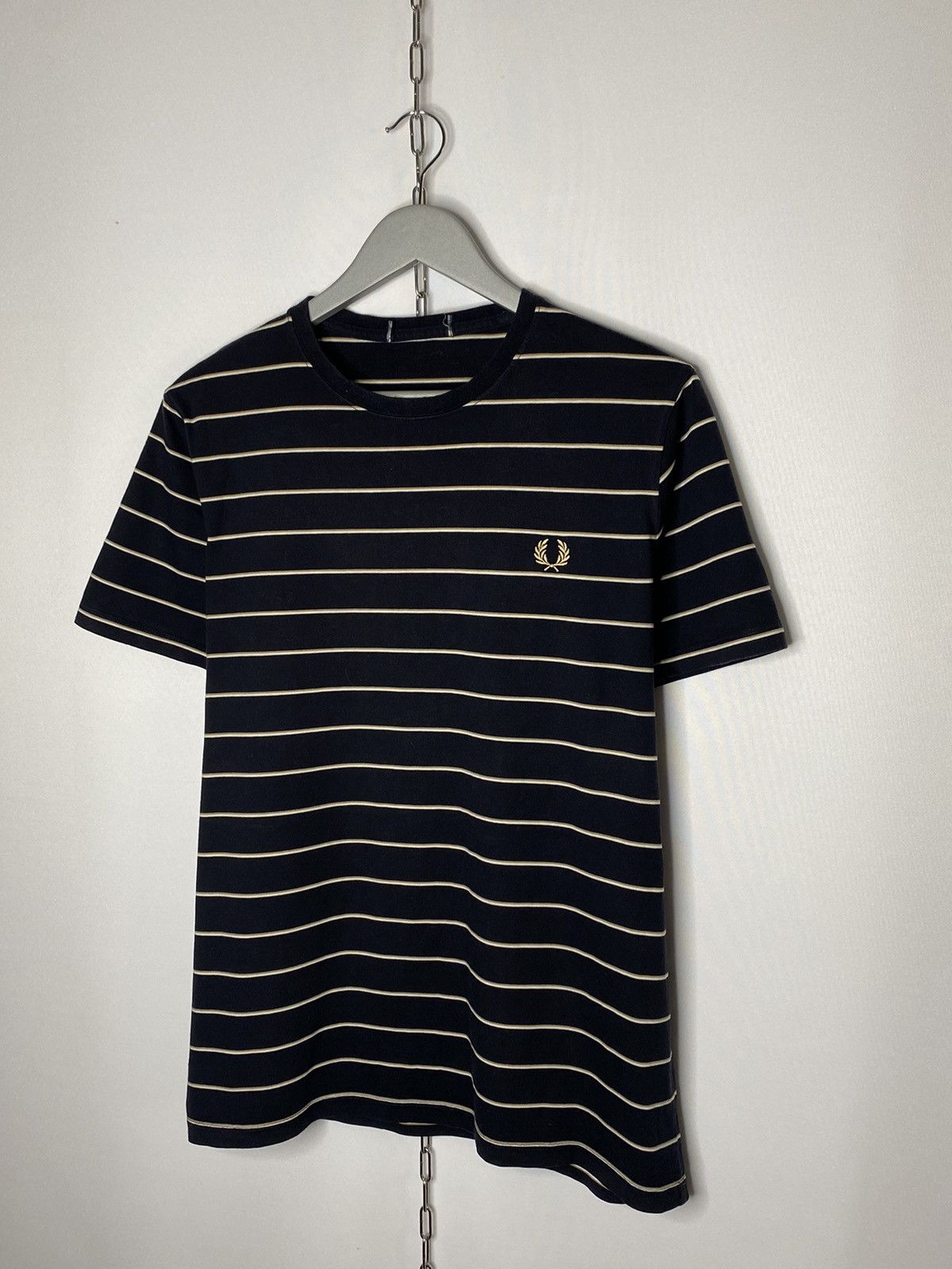 Fred Perry × Vintage 🔥Vintage Fred Perry Striped T-Shirt Tee Short Sleeve🔥 Size US M / EU 48-50 / 2 - 3 Thumbnail