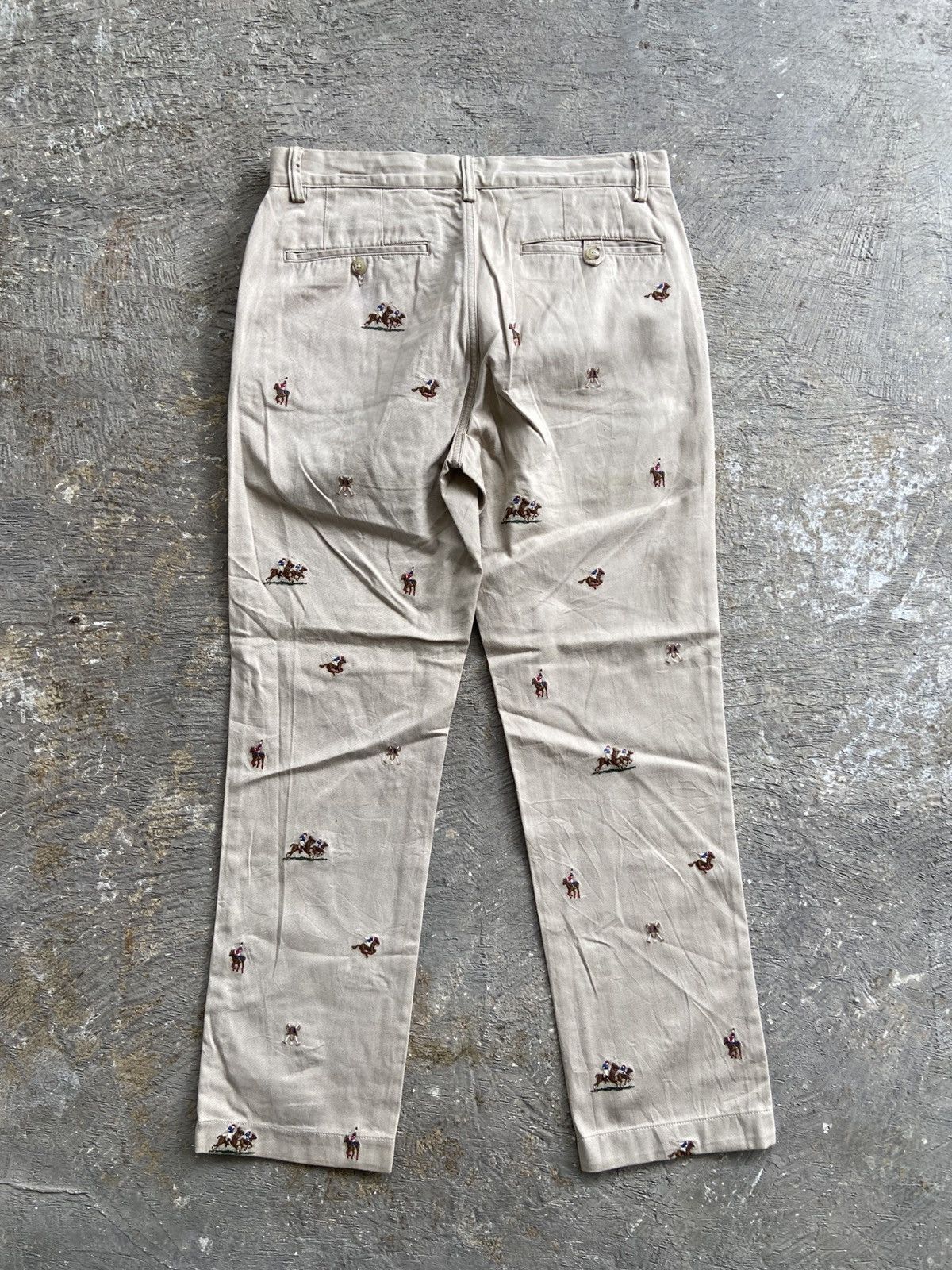 Polo Ralph Lauren 2000s Polo Ralph Lauren - Monogram Horse Chino Pants Size US 32 / EU 48 - 15 Thumbnail