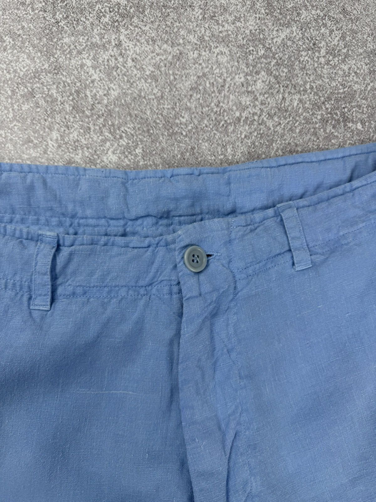 Corneliani Corneliani ID Blue Linen Shorts Men’s Size 52 Size US 34 / EU 50 - 5 Thumbnail