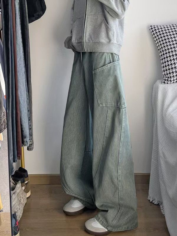 Japanese Brand × Jean American high street retro loose striped scimitar jeans Size US 32 / EU 48 - 3 Thumbnail