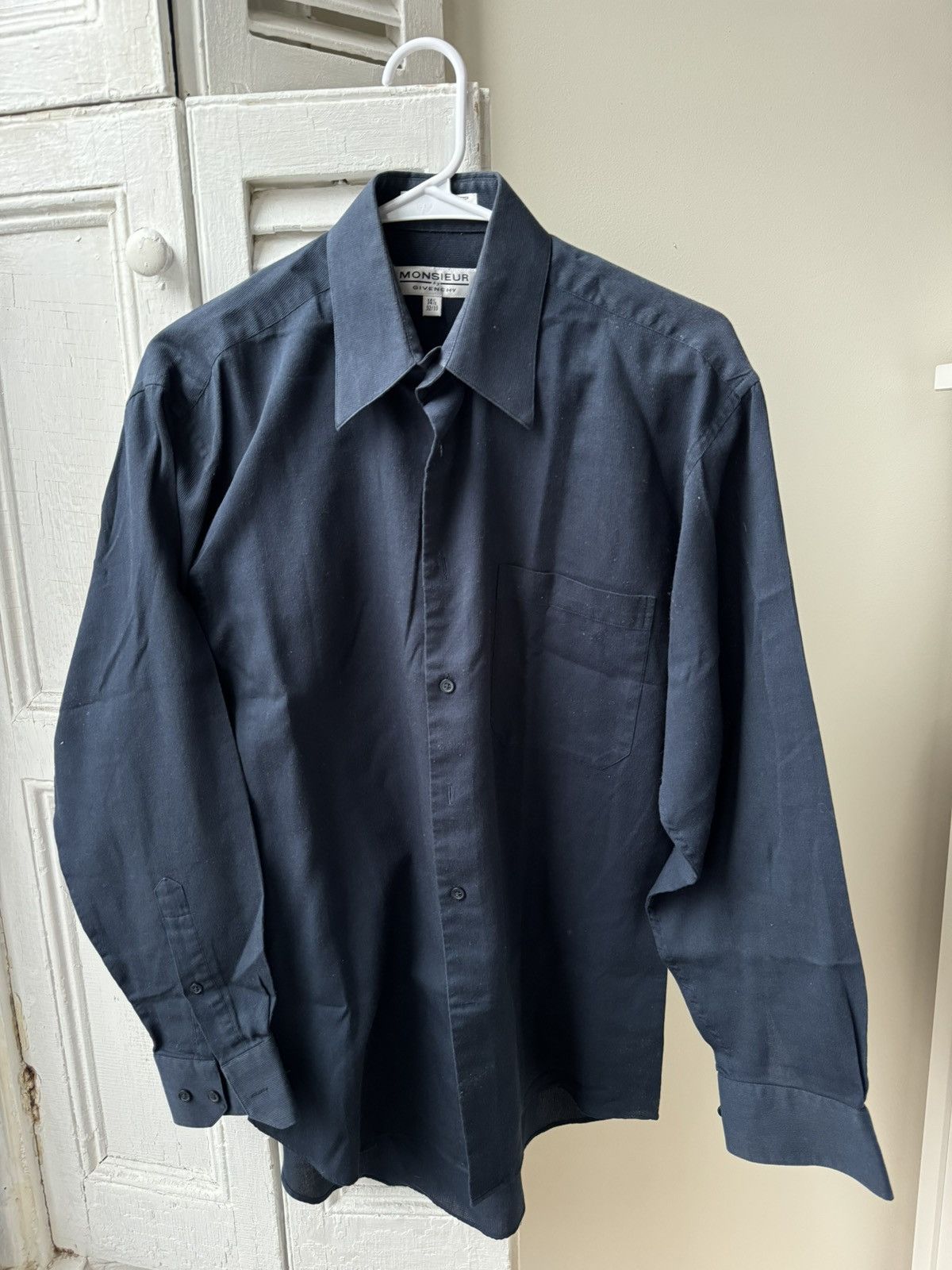Givenchy GIVENCHY Vintage Blue Button-Up Shirt Size US M / EU 48-50 / 2 - 1 Thumbnail