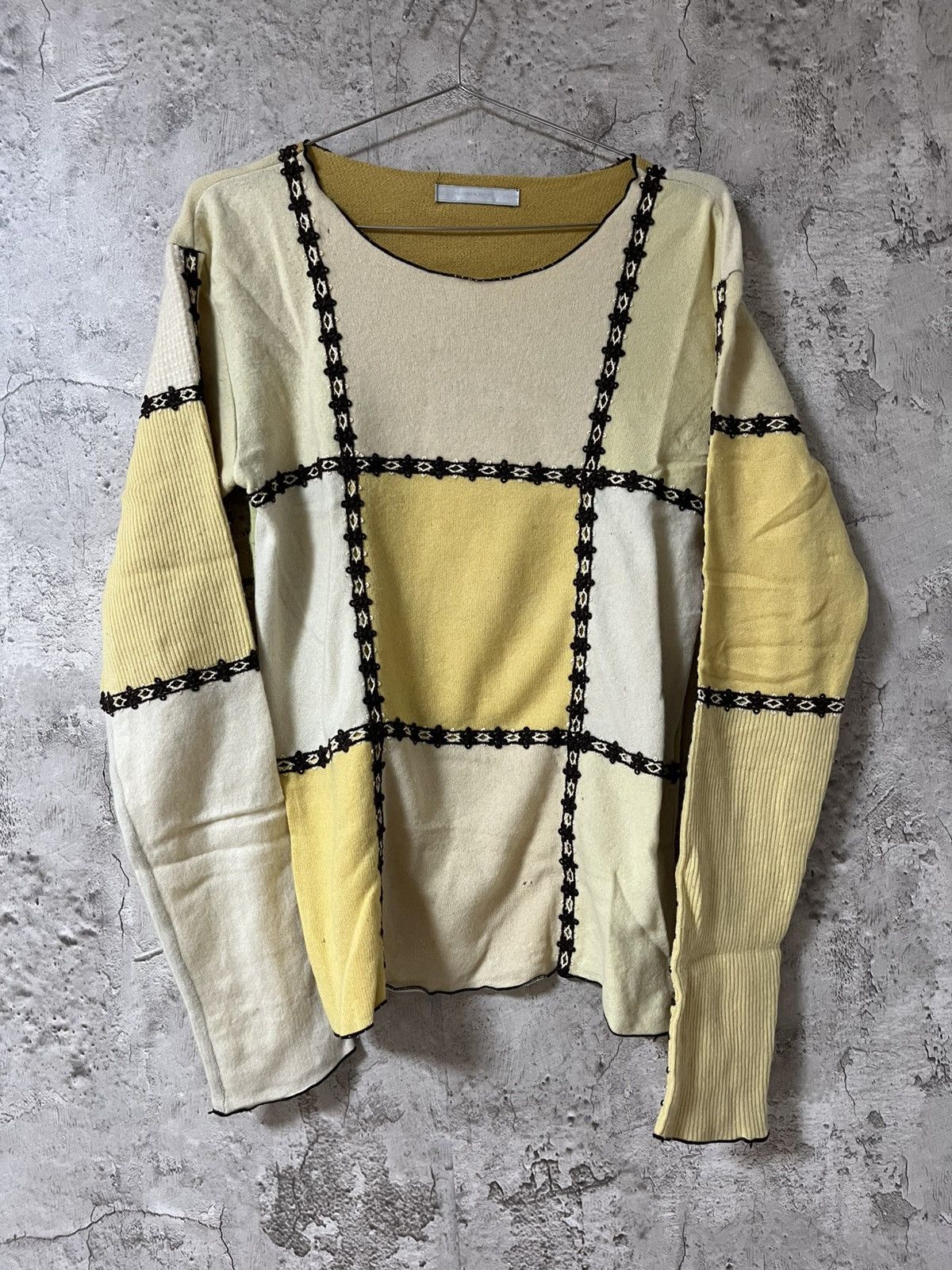 Number (N)ine Number Nine 02AW “nowhere man" cashmere patchwork knit Size US M / EU 48-50 / 2 - 2 Thumbnail