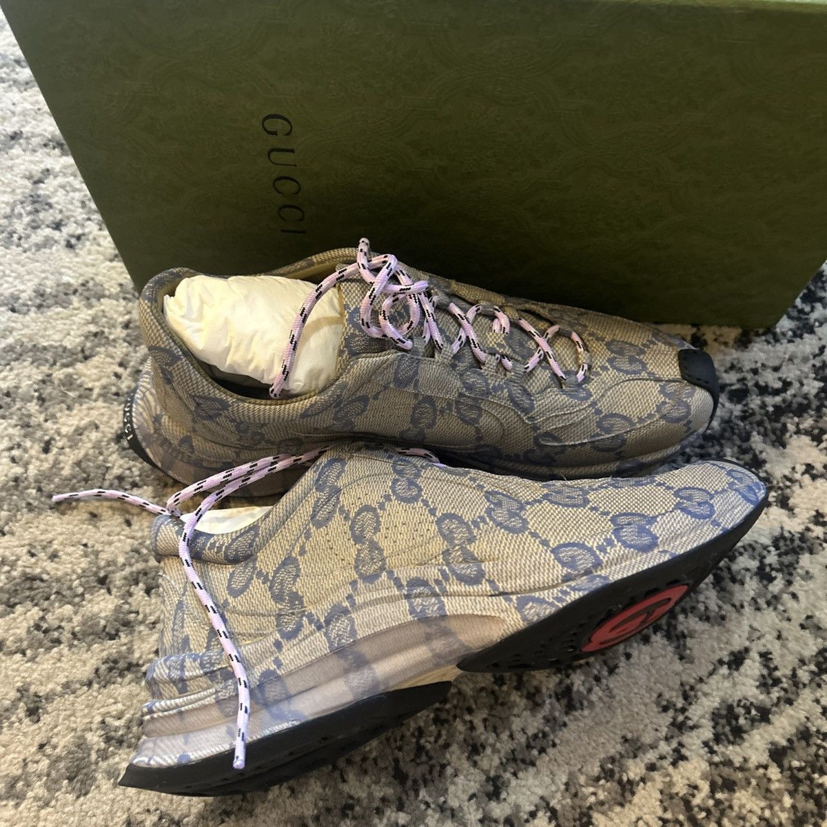 Gucci Gucci Monogram Run Ultralight Plume GG Cubic Sneaker Size US 10.5 / IT 40.5 - 2 Thumbnail