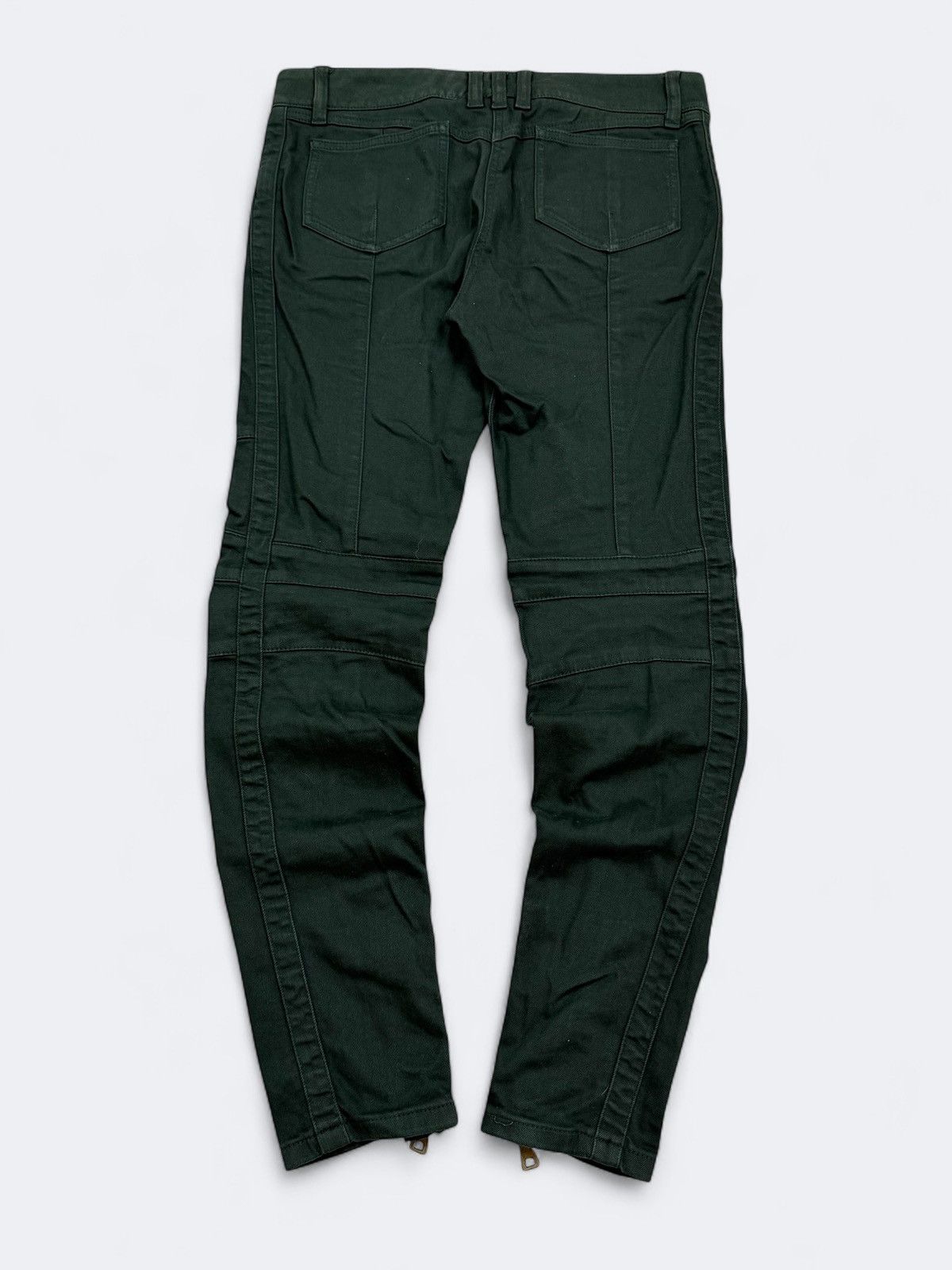 Balmain Balmain Dark Green Biker Skinny Jeans Pants Size 26" / US 2 / IT 38 - 10 Thumbnail