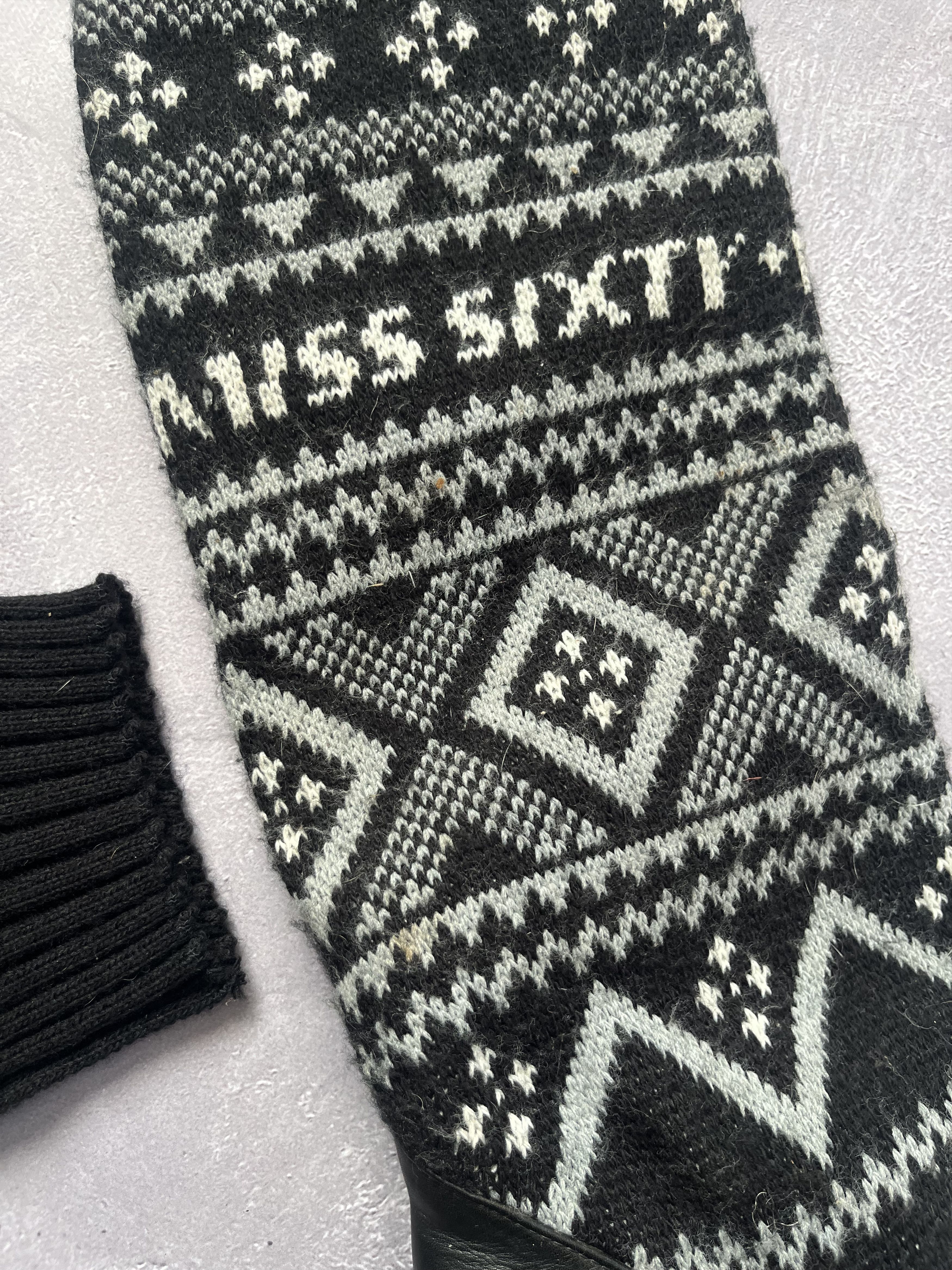 Miss Sixty Miss Sixty Knit Sock Knee High Boots Platform Stiletto Y2K Size US 7 / IT 37 - 5 Thumbnail