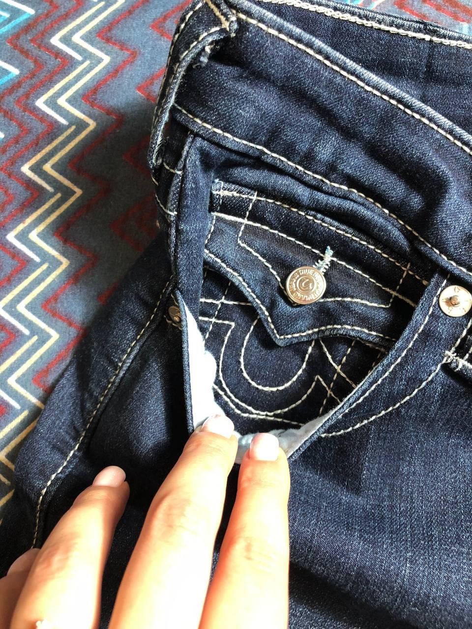 True Religion True Religion Jeans Women's Mid-Rise Jennie Curvy Skinny Size 30" / US 8 / IT 44 - 14 Thumbnail