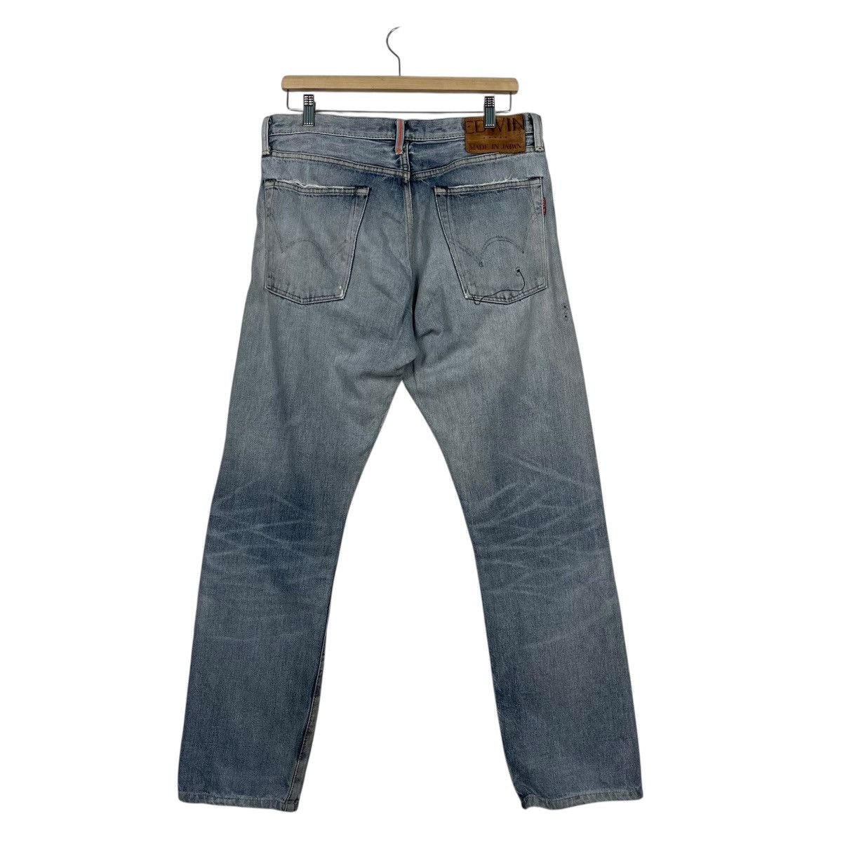 Edwin Vintage Edwin Japan Distressed Redline Denim Jeans Size US 32 / EU 48 - 7 Thumbnail