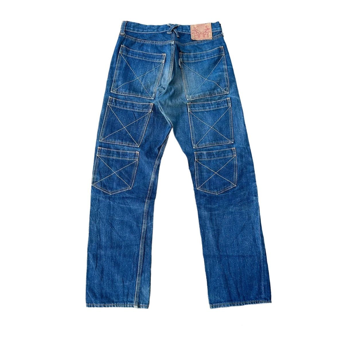image of 20471120 x Avant Garde Sickss 90’S Vintage Hyoma Doubel Sex Multipocket Denim Pant in Blue (Size 29