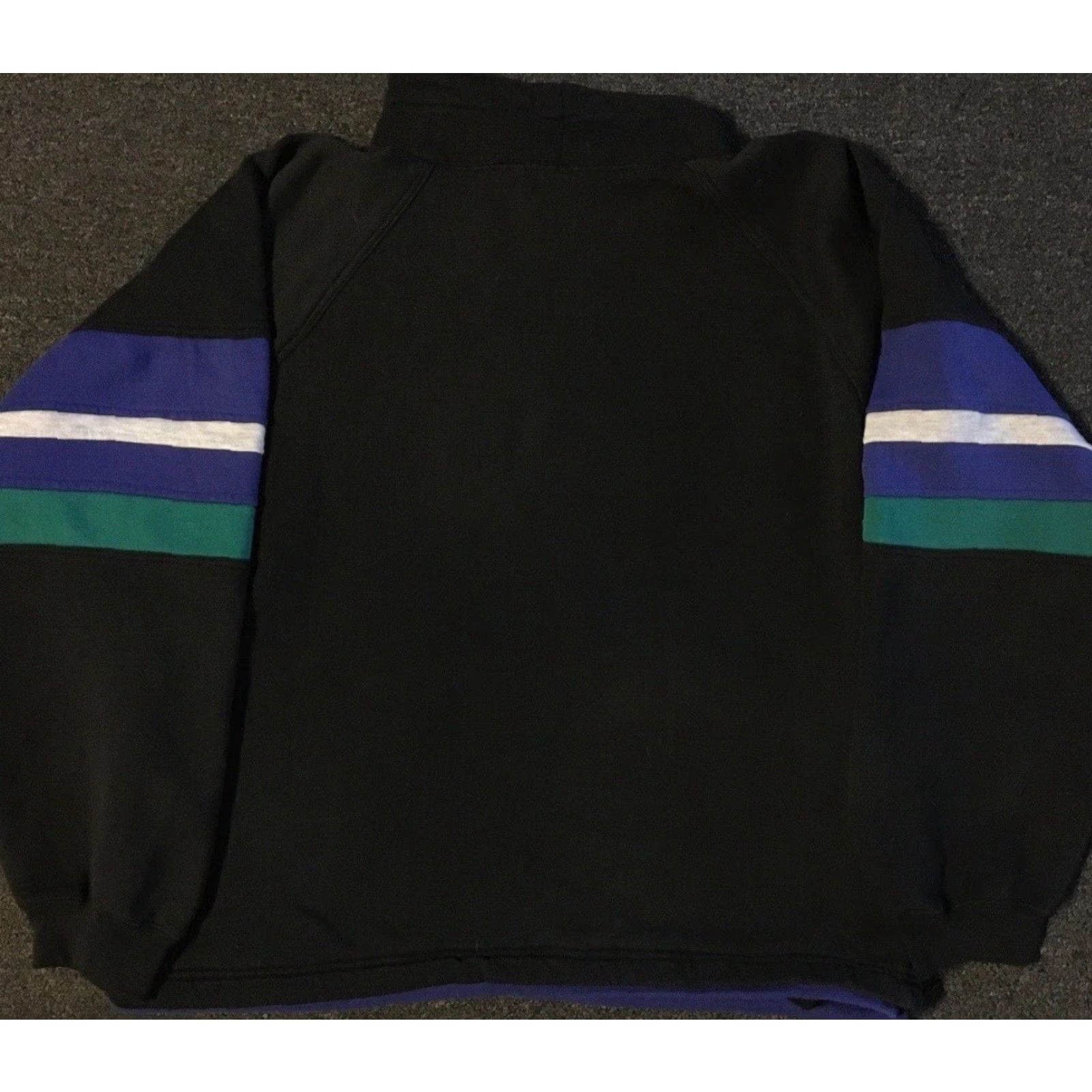 Quiksilver Vtg 90s Faded Striped Sweatshirt L Boxy Surf Skate Grunge Vaporwave Gotcha OP 80 Hoodie Men L Black Size US L / EU 52-54 / 3 - 6 Thumbnail