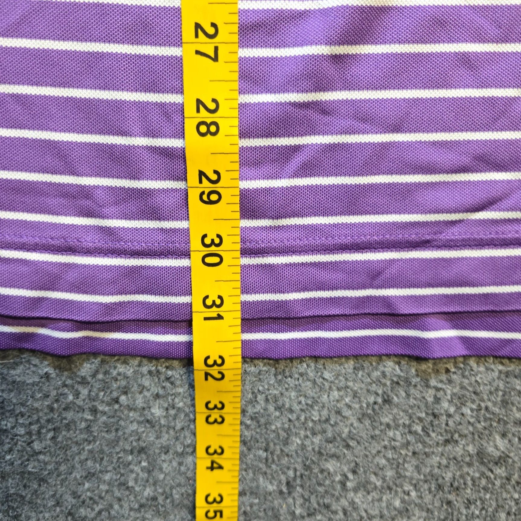Footjoy VINTAGE FootJoy Polo Shirt Men XL Purple Striped Golf Performance Stretch Casual Basic Size US XL / EU 56 / 4 - 7 Thumbnail