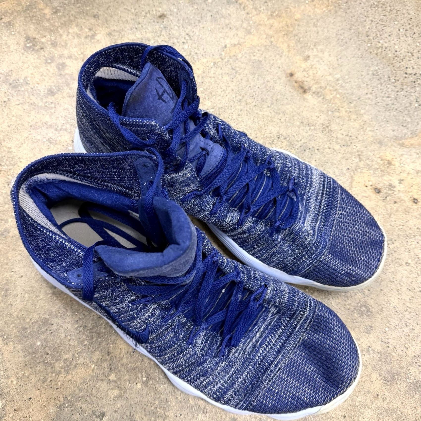 Nike Nike Hyperdunk 2017 Flyknit Men Size 15 917726-400 College Navy See Rip Sneaker Basketball Performance Lightweight Cushioned High Top Nike Shoes Mens Size US 15 / EU 48 - 3 Thumbnail