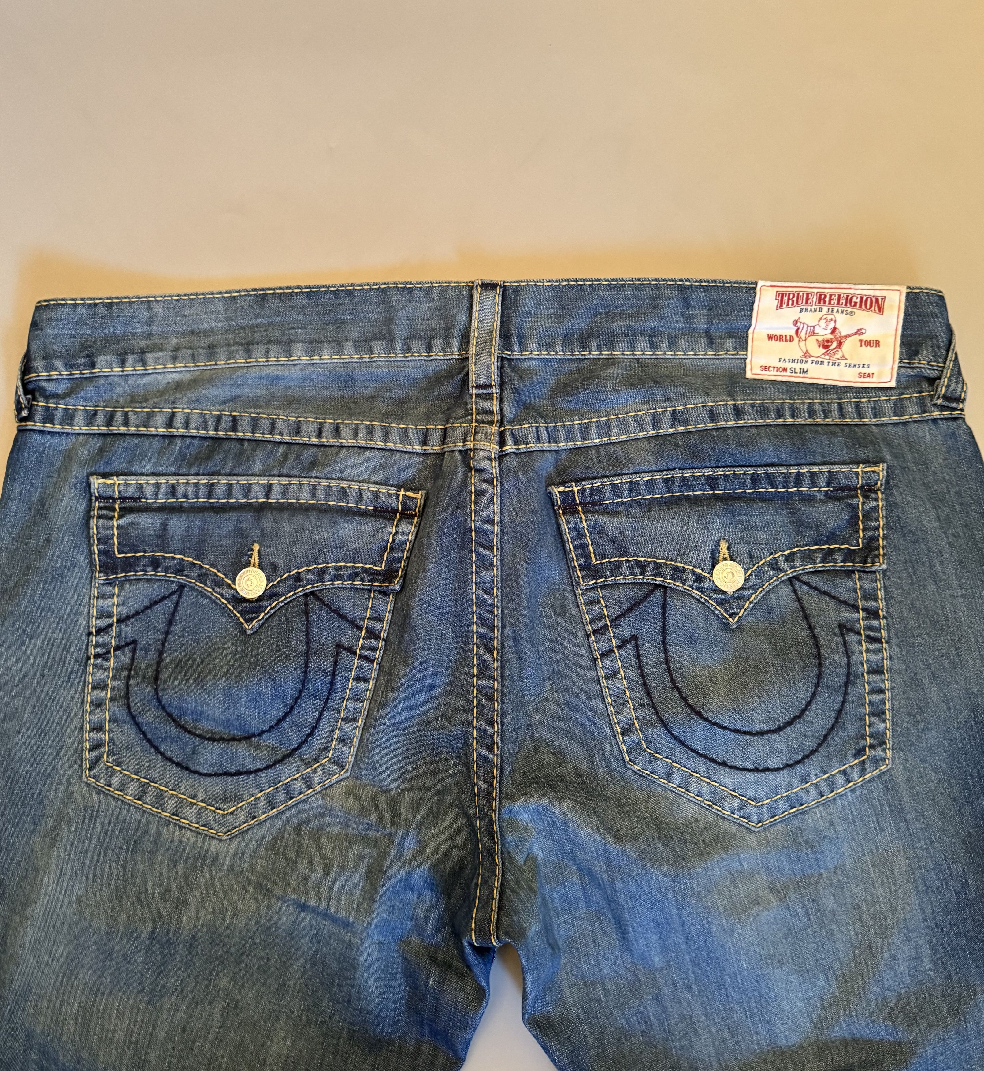 True Religion Vintage True Religion SLIM FLAP GOLD BIG T Denim Jeans Size US 44 / EU 60 - 2 Thumbnail