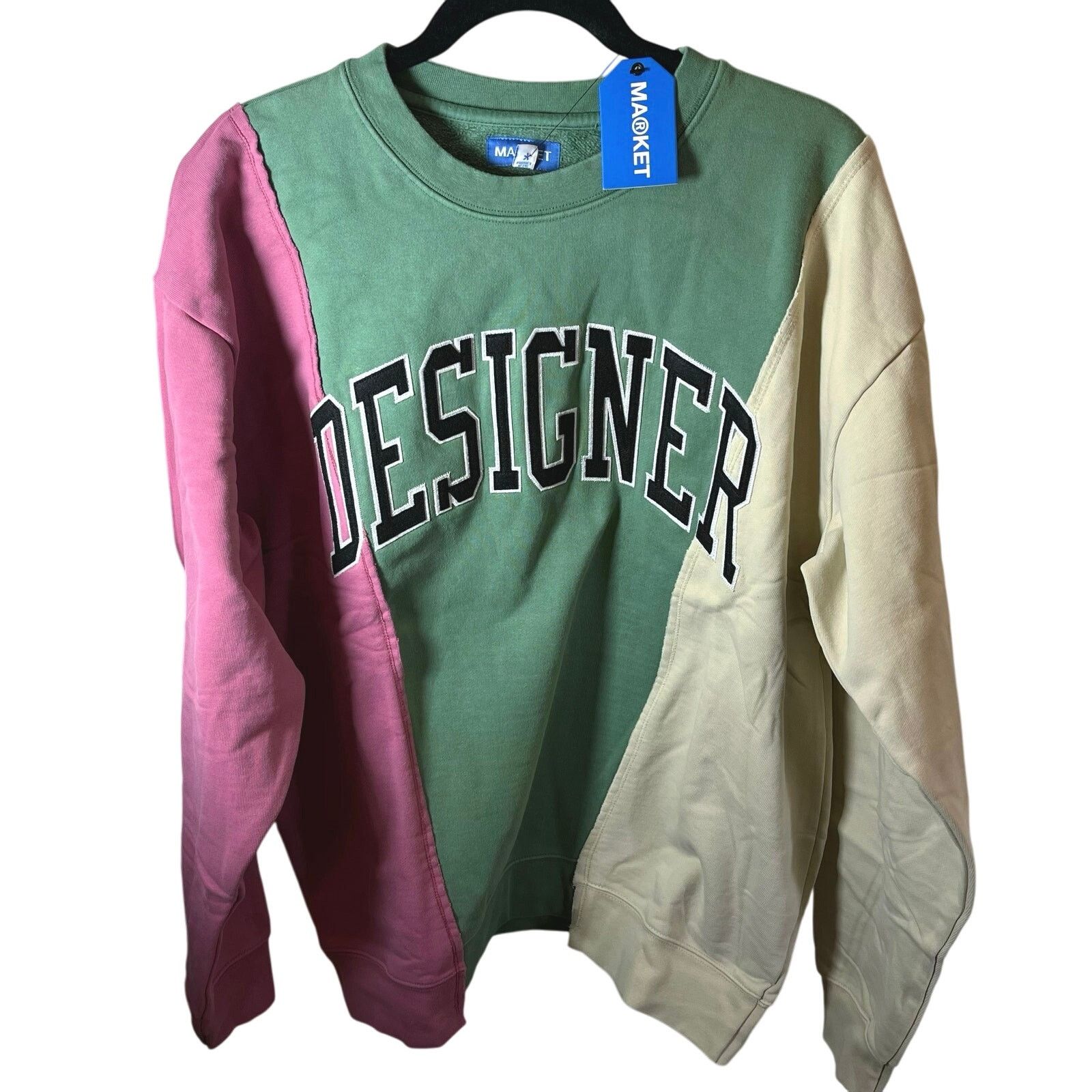 Market •NWT• Ma®ket Studios MARKET Tri-Split Crewneck •Men’s Large Size US L / EU 52-54 / 3 - 1 Thumbnail