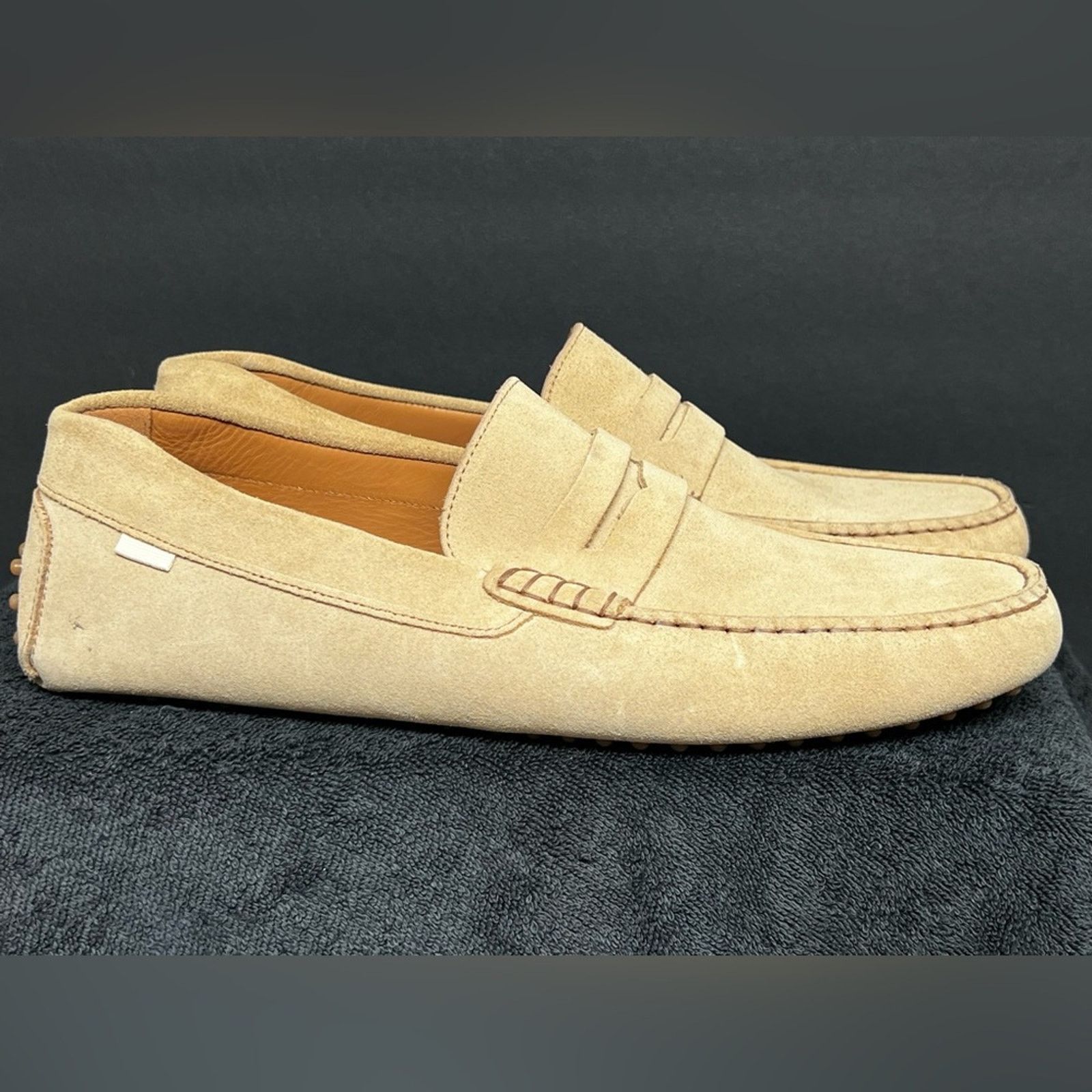 Oliver Cabell Oliver Cabell Sand Suede Driving Loafers Buttery Leather Size US 13 / EU 46 - 7 Thumbnail