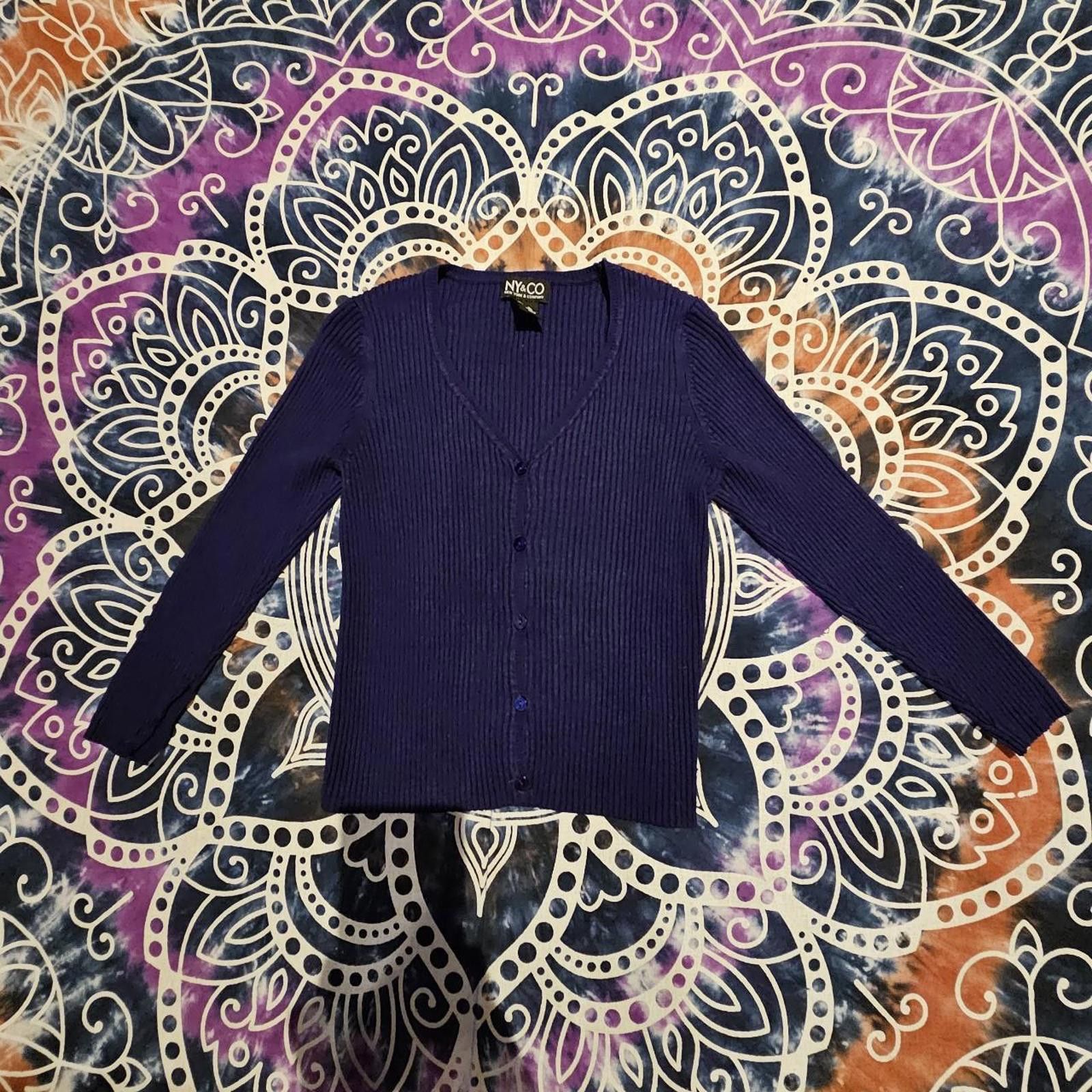 Designer New York & Company Women's Purple Cardigan Size S / US 4 / IT 40 - 1 Thumbnail
